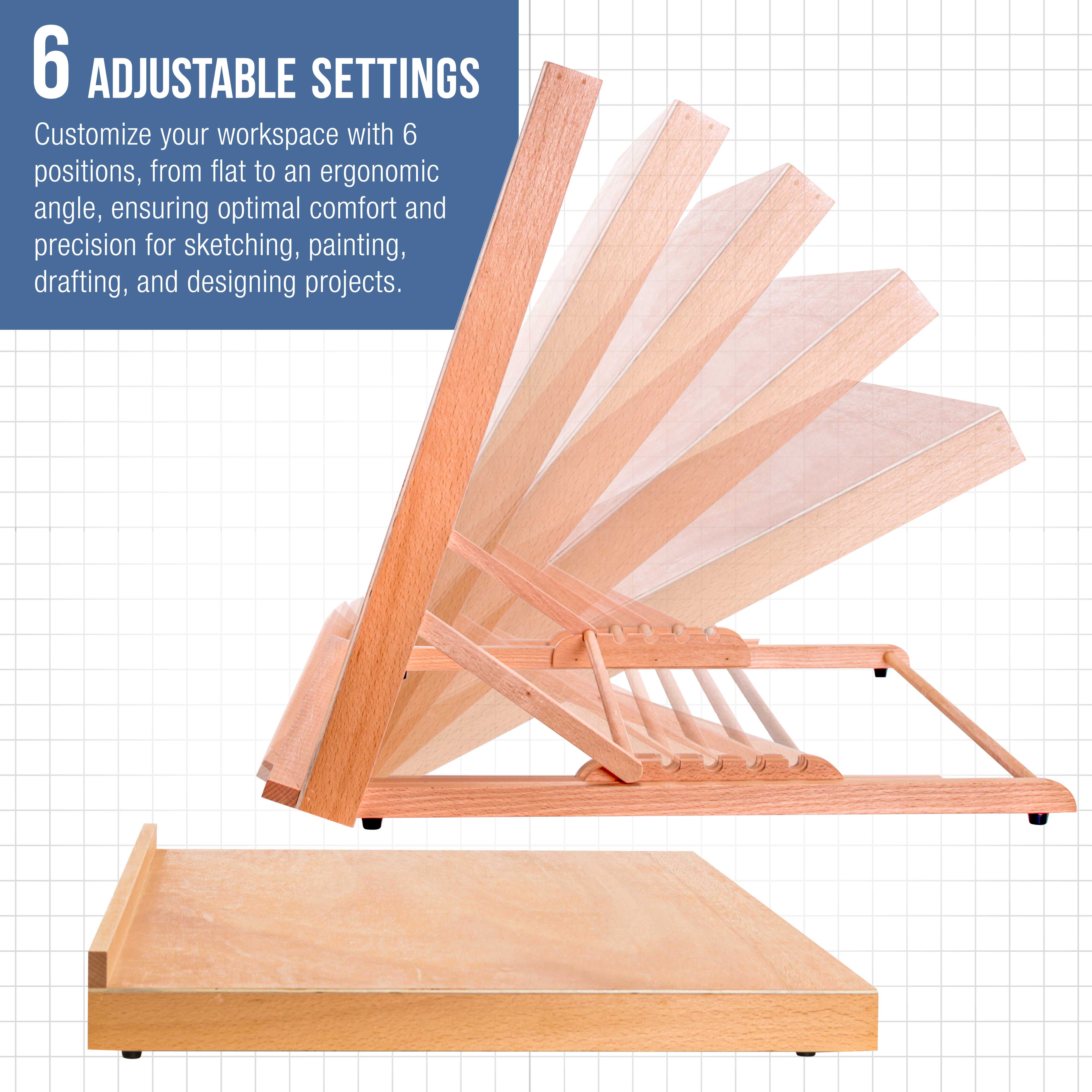 Adjustable Wooden Drawing Board - 25 5/8