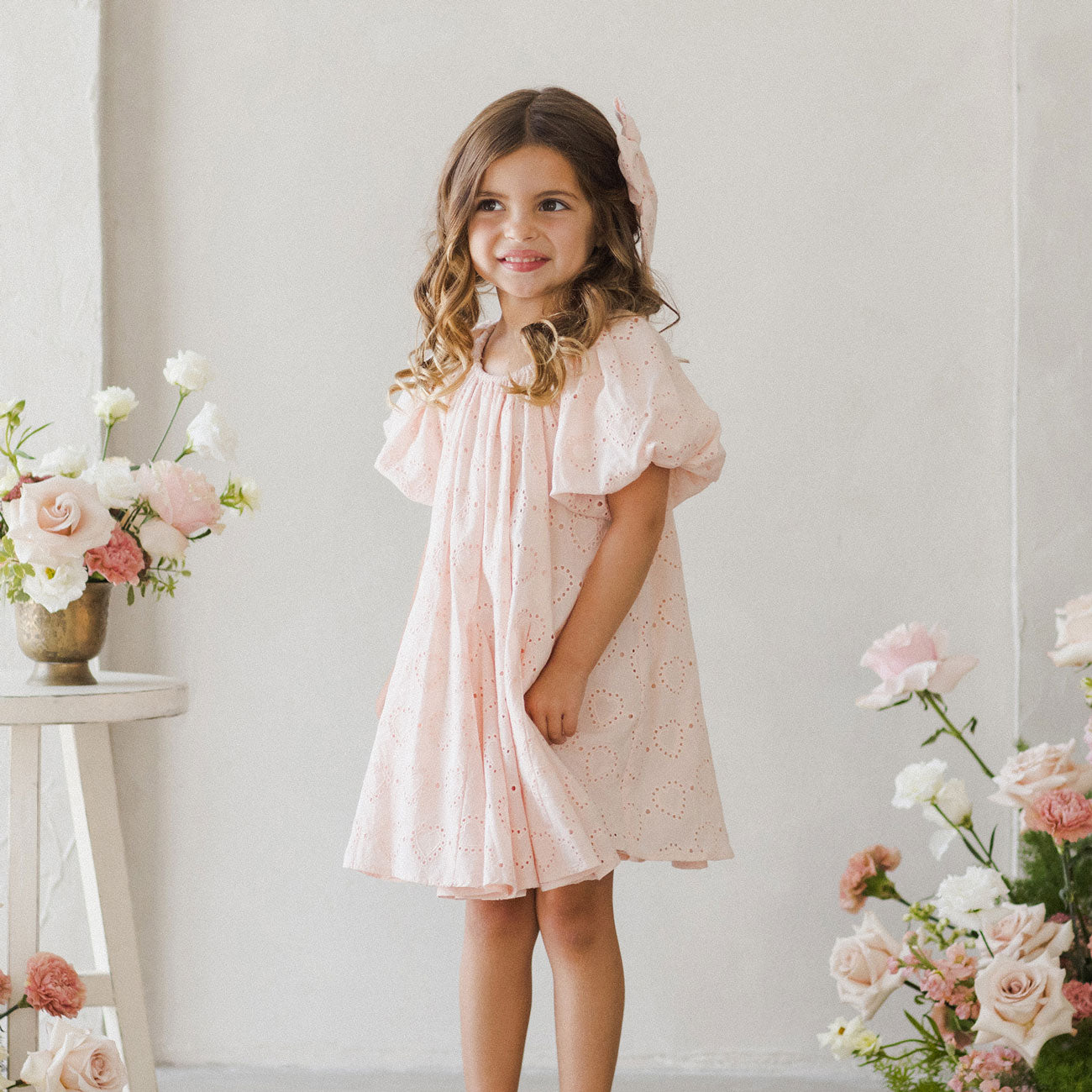 Maia Dress Blush - Elegant Floral Summer Dress for Women | Perfect for Weddings, Parties & Casual Outings
