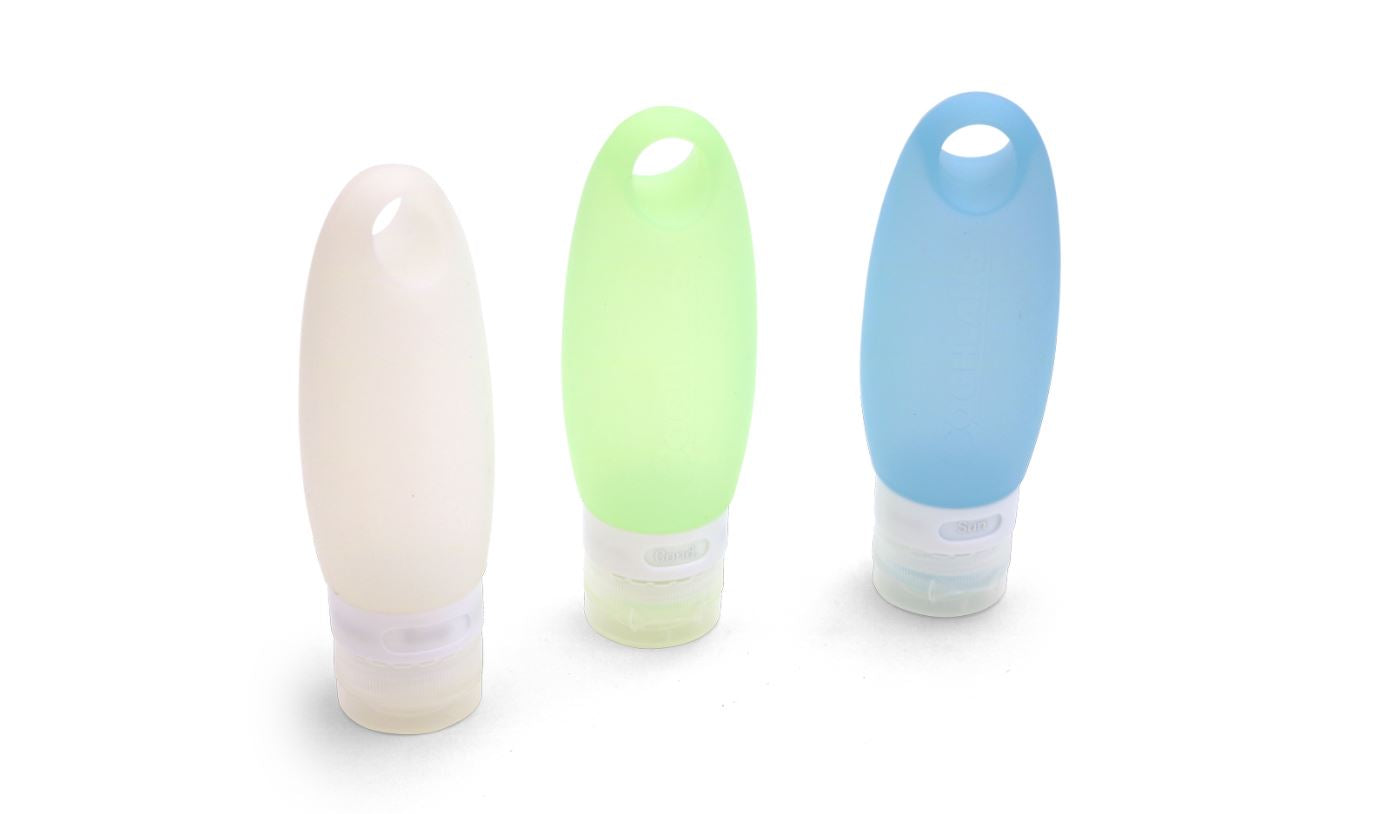 3 Pack Silicone Squeeze Bottles - Leakproof & BPA-Free for Kitchen, Condiments, Travel & Camping (12oz Each) - Perfect for Sauces, Oils, Dressings & Toiletries