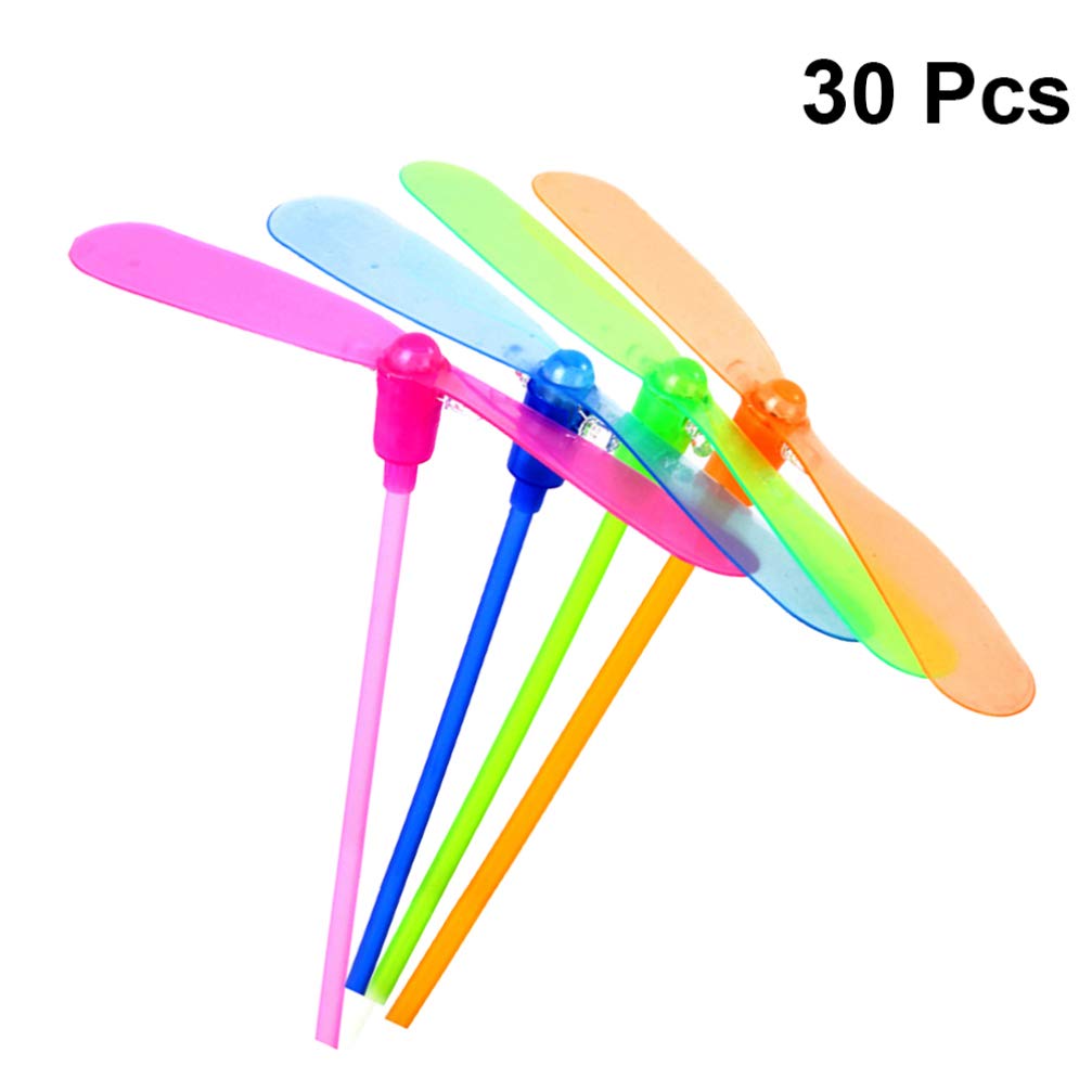 Wakauto 20pcs LED Glowing Flying Dragonfly Toys - Colorful Light Up Flywheel Spinners for Kids, Fun Parent-Child Interactive Outdoor Games & Birthday Party Favors (Random Colors) - Perfect for Night Play, Garden Decor, and STEM Learning Toys