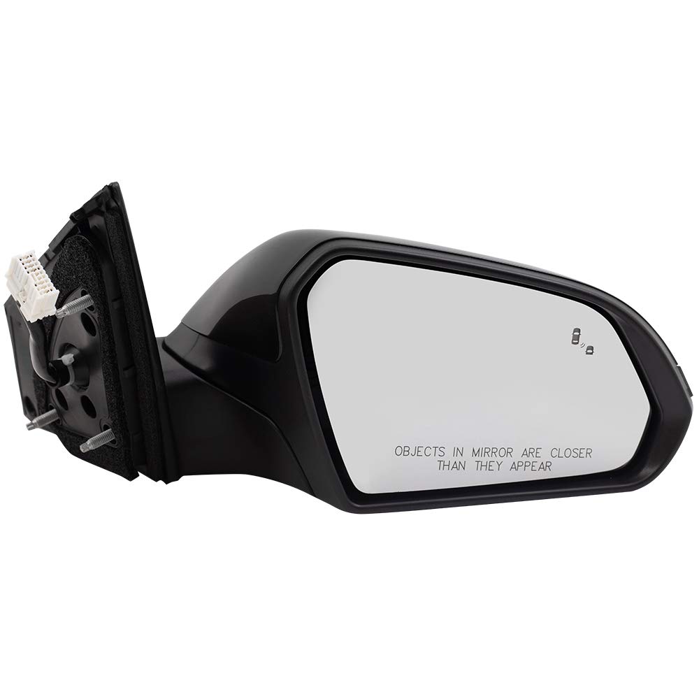 Brock Heated Power Side Mirrors with Turn Signal & Blind Spot Detection - Replacement for 2018-2019 Hyundai Sonata | Enhanced Safety & Visibility for Night Driving & Parking