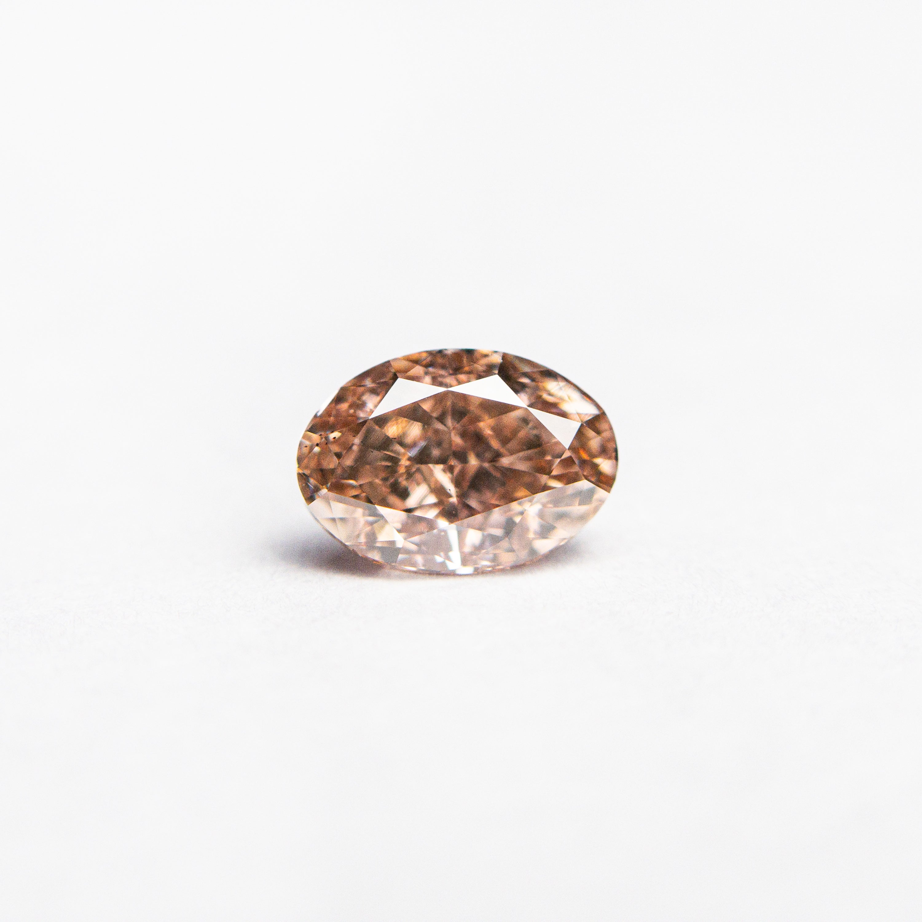 0.53ct GIA Certified VS2 Fancy Brownish Orangy Pink Oval Diamond - 5.75x4.03x2.87mm | Engagement Ring, Wedding Jewelry & Anniversary Gift