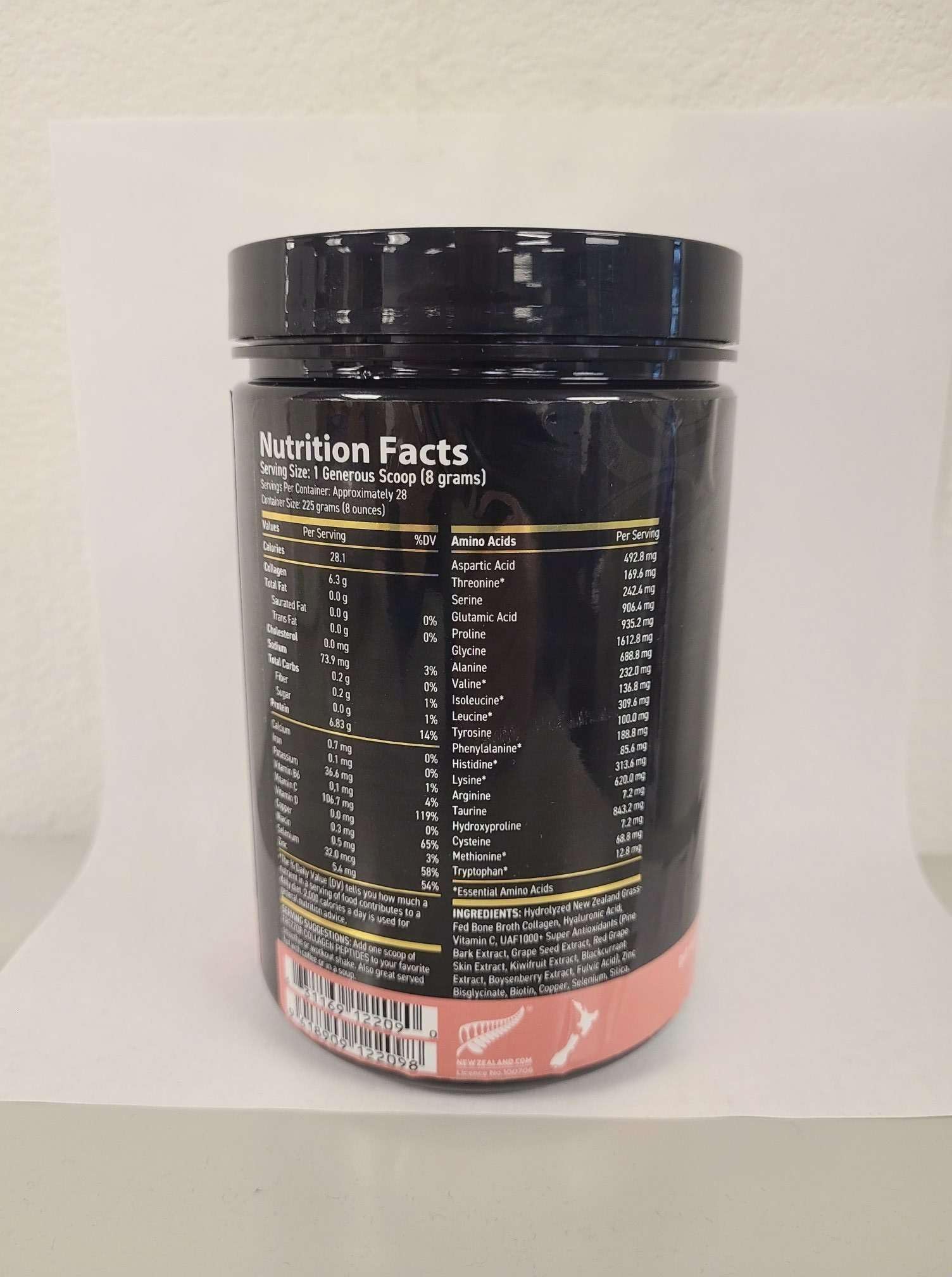 FREZZOR Hydrolyzed Beef Bone Collagen Peptides Powder - 100% New Zealand Sourced, Unflavored 1.35kg (6 Jars) for Skin Hydration, Fine Lines & Wrinkles Reduction, Stronger Hair & Nails, Joint Support - Ideal for Smoothies, Coffee & Daily Wellness Routine