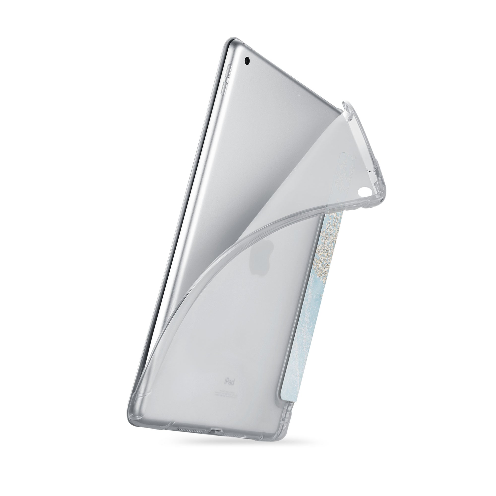 Marble Gold iPad See-Through Case - Slim Protective Cover for iPad Pro/Air/Mini - Perfect for Work, Travel & Everyday Use