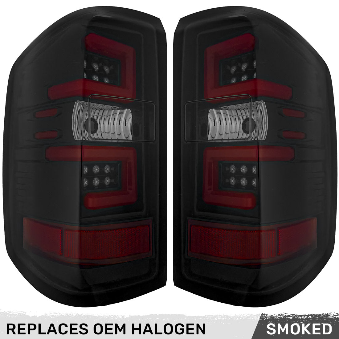 Chevy Silverado & GMC Sierra 2015-2019 Dually LED Tail Lights - Direct OEM Halogen Replacement with OLED Technology - Upgrade for Trucks, Towing & Night Driving Safety