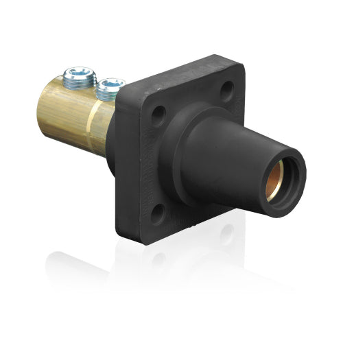Leviton 90 Degree Series 16 Panel Mount Camlocks - Double Set Screw for 2/0 to 4/0 AWG Wires | Heavy-Duty Electrical Connectors for Industrial Panels & Power Distribution