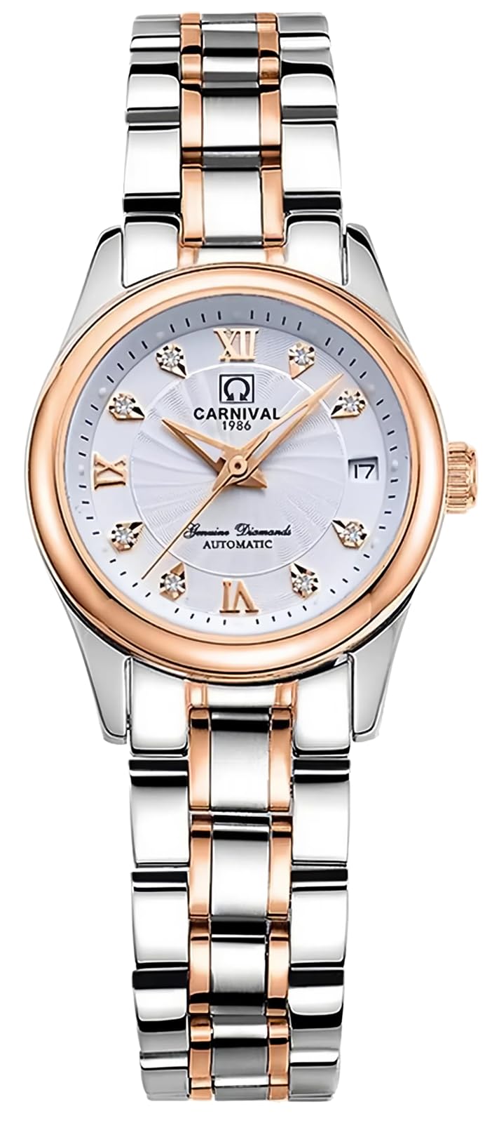 Gosasa Women's Automatic Watch - Stainless Steel Waterproof Dress Watch for Office & Party