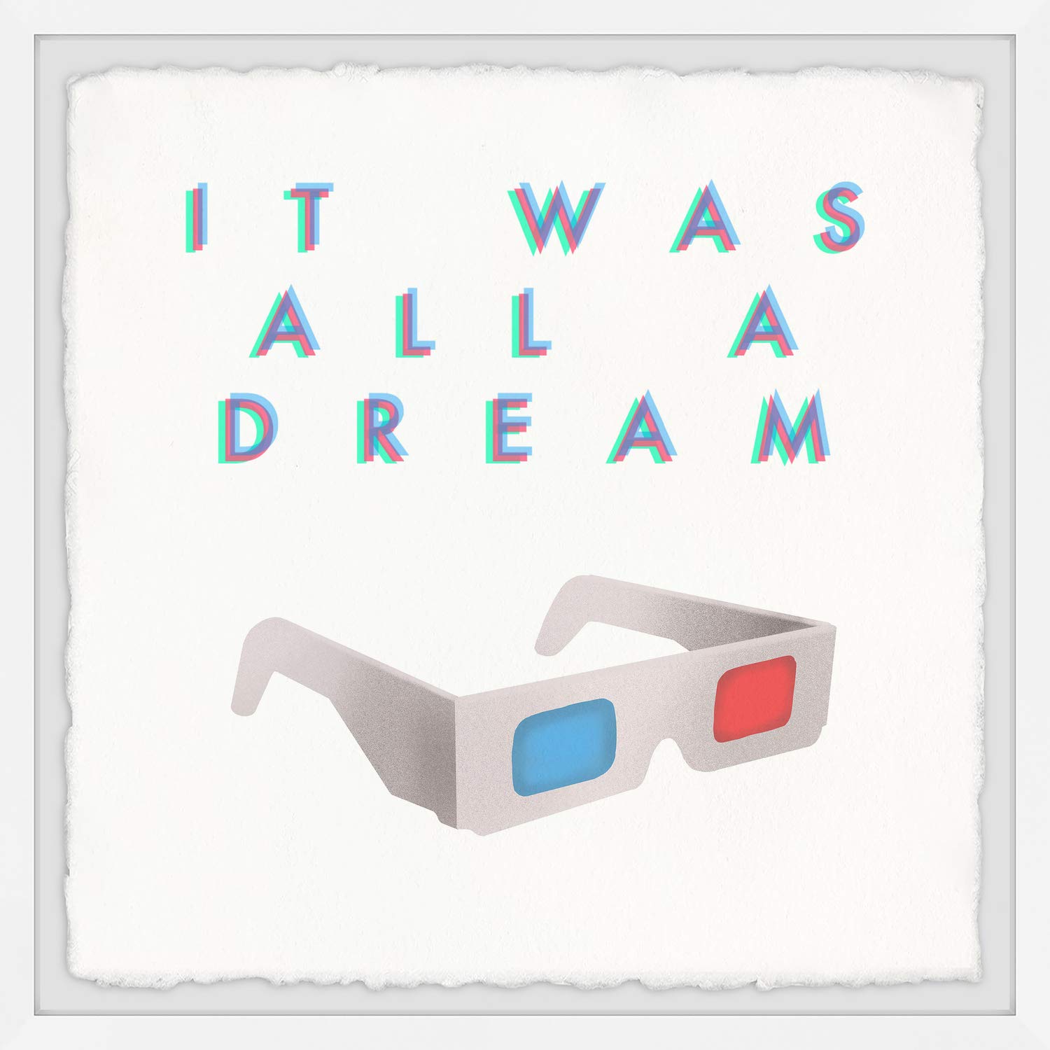 Marmont Hill 'It Was All a Dream II' Framed Canvas Art Print 18x18 - Modern Wall Decor for Living Room, Bedroom & Office