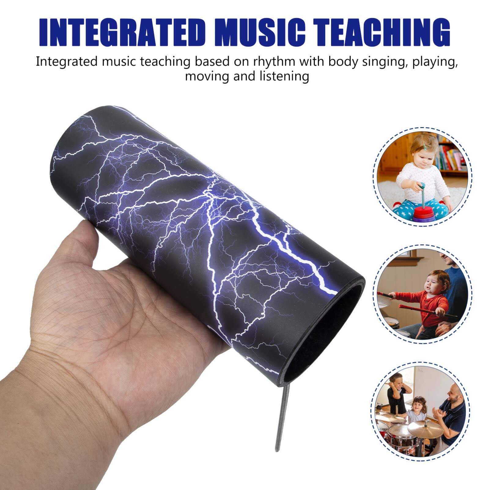 Alipis Thunder Drum - Thunder Sticks Noise Maker & Spring Drum Shaker Percussion Instrument - Musical Educational Toy for Kids - Perfect for Cheering, Classroom Activities & Music Therapy
