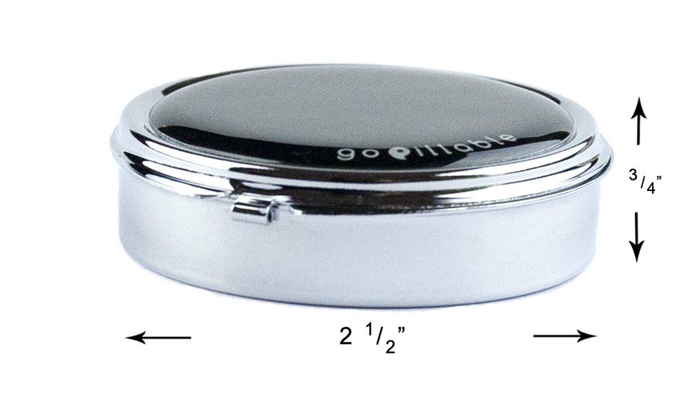 Black Single Compartment Pill Box - Compact Travel Pill Case for Purse or Pocket | Perfect Medication Organizer for Daily Use & On-the-Go