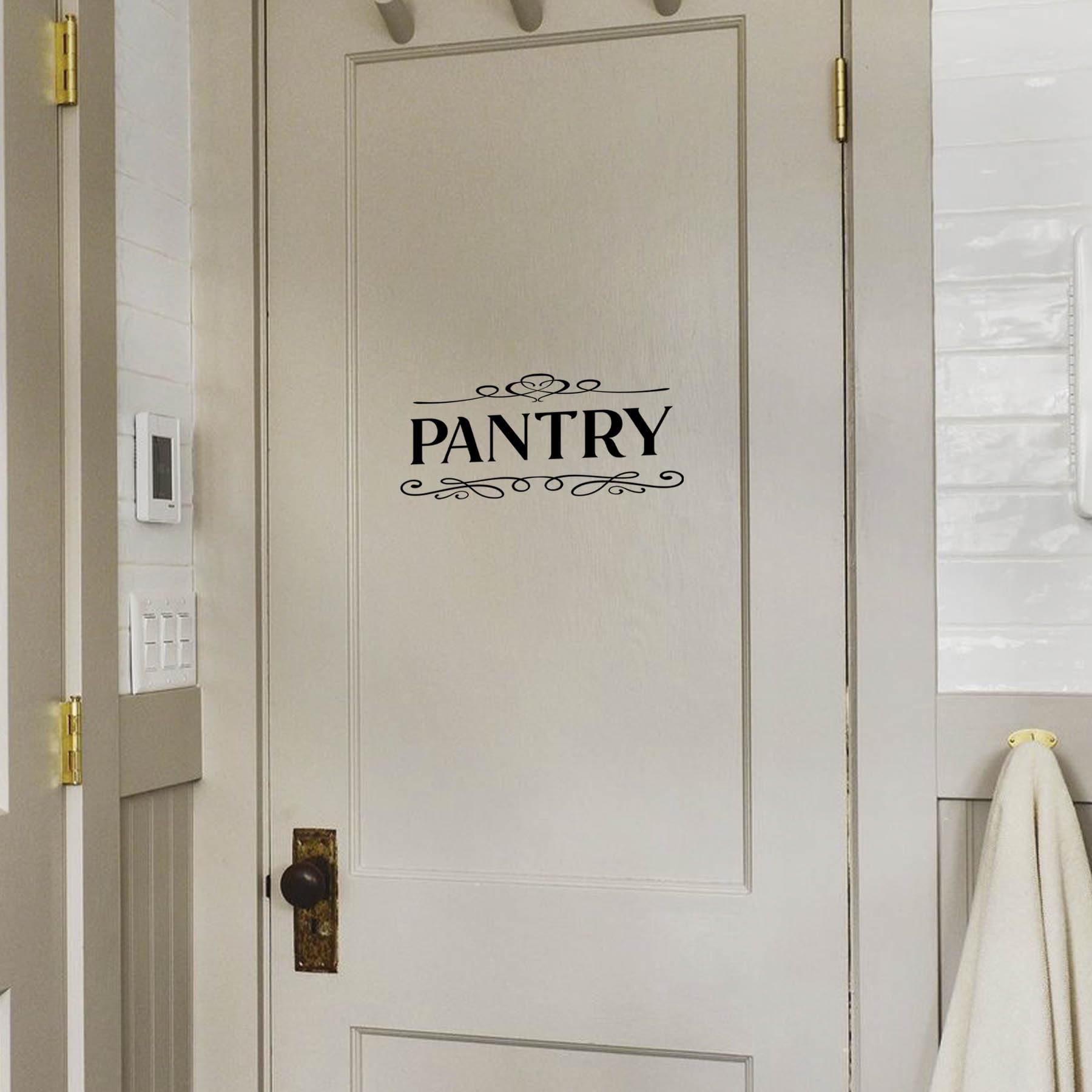 Pantry Vinyl Wall Decal - Removable Kitchen Door Sticker for Home Decor, Pantry Sign & Room Label - Perfect for Kitchen Organization & Pantry Door Decoration