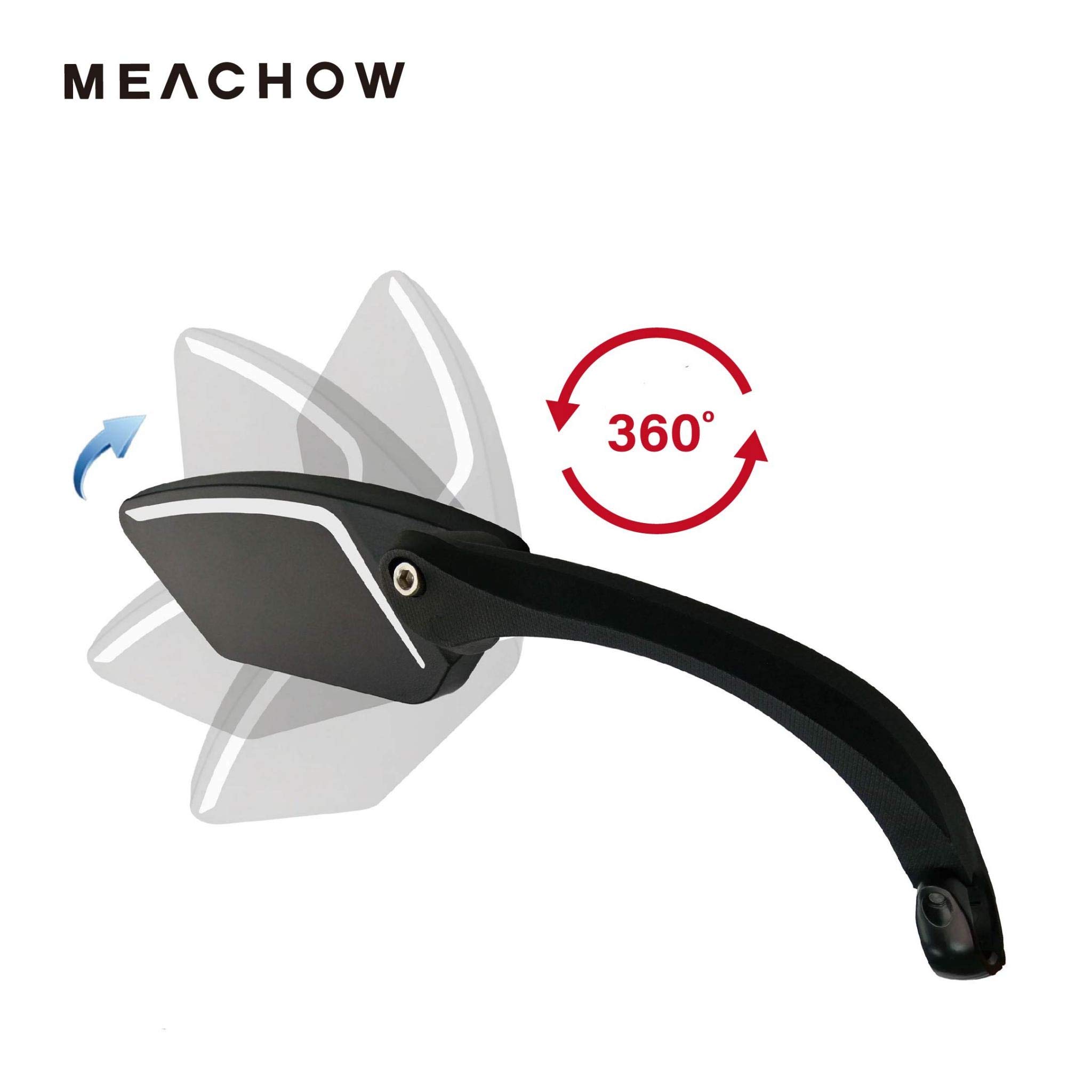 MEACHOW Scratch-Resistant Bike Mirror - Rotatable Handlebar Rearview Mirror for Safe Cycling, ME-002 | Perfect for Road Bikes, Mountain Bikes & Commuting