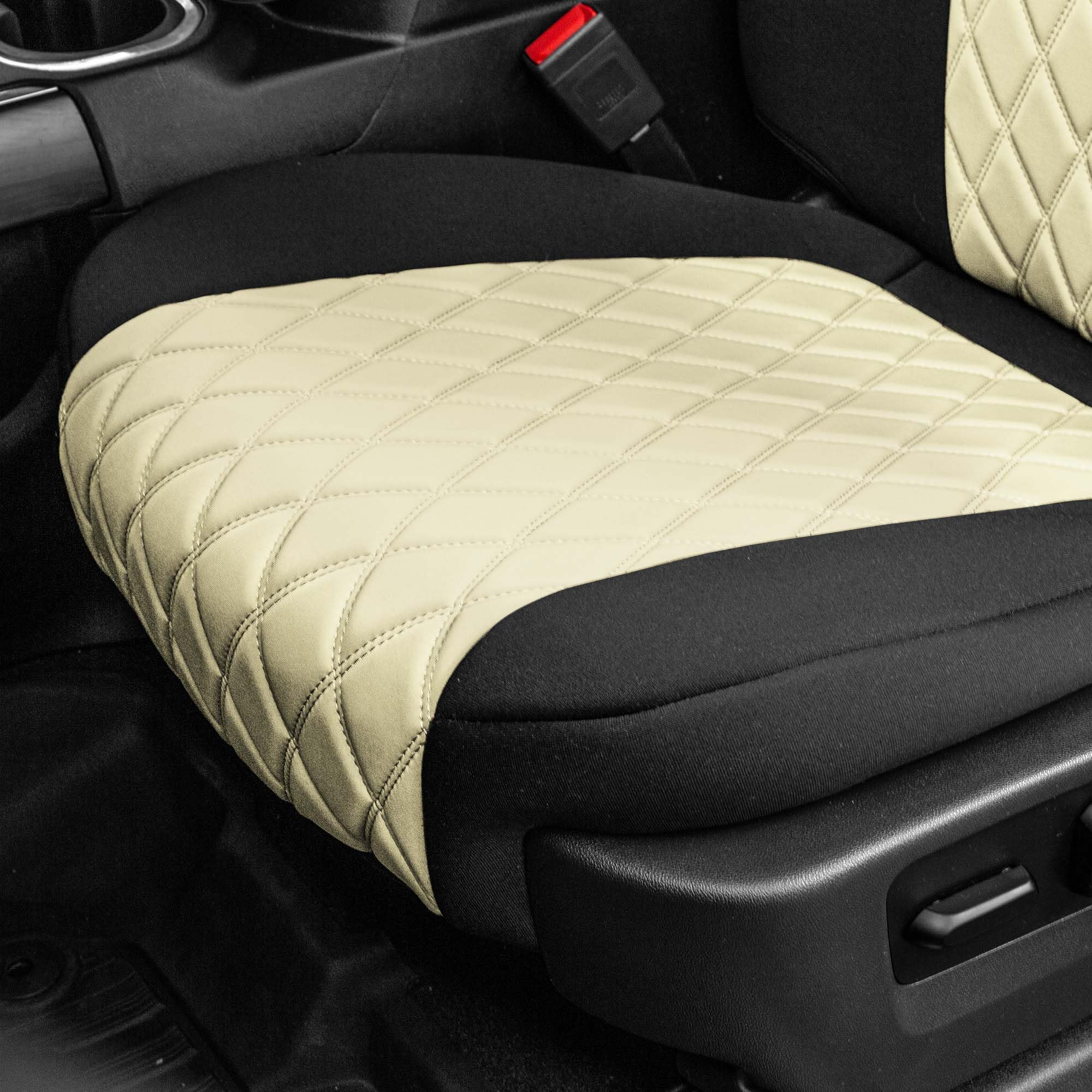Premium Neoprene Water-Resistant Seat Covers for 2019-2023 GMC Sierra 1500/2500HD/3500HD (SLT/AT4/Denali) - Custom Fit Front Set in Beige | All-Weather Protection & Enhanced Comfort for Trucks, SUVs & Off-Road Adventures