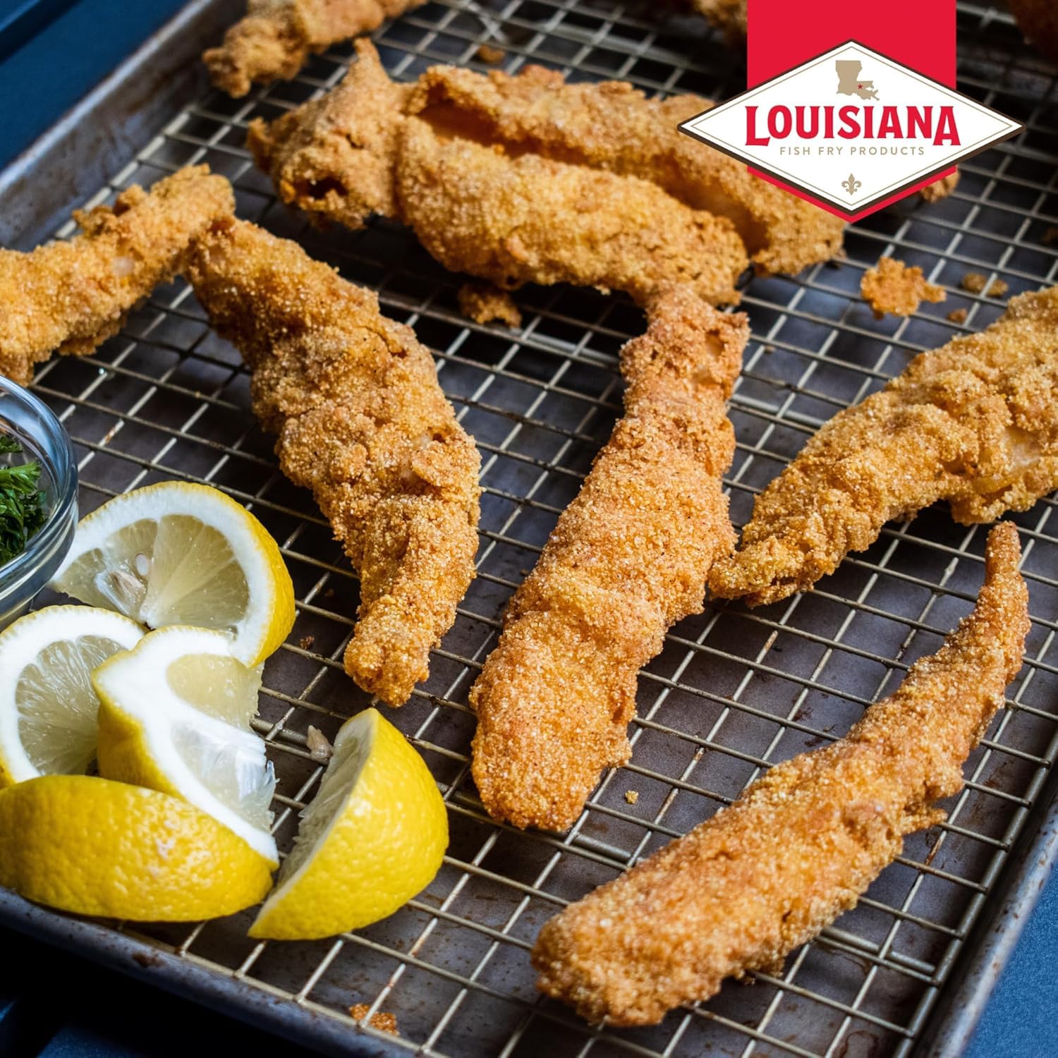 Louisiana Fish Fry Seasoned Fish Fry Seafood Breading Mix - 2.88 lbs (Pack of 6) | Perfect for Fish, Shrimp, Oysters, Vegetables | Crispy Southern-Style Coating for Frying, Baking & Grilling | Great for Family Dinners, BBQs & Seafood Feasts