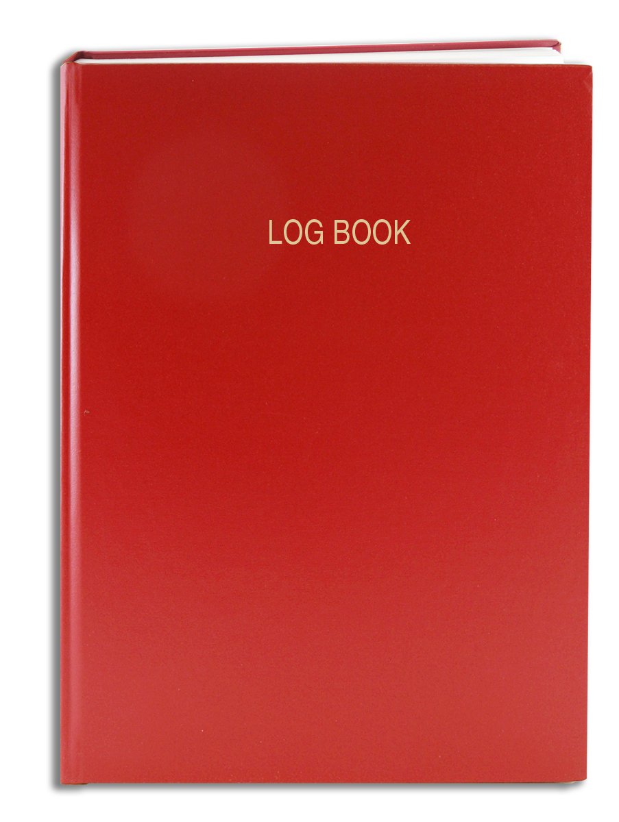 BookFactory 5 Column Red Log Book - 120 Pages, 5