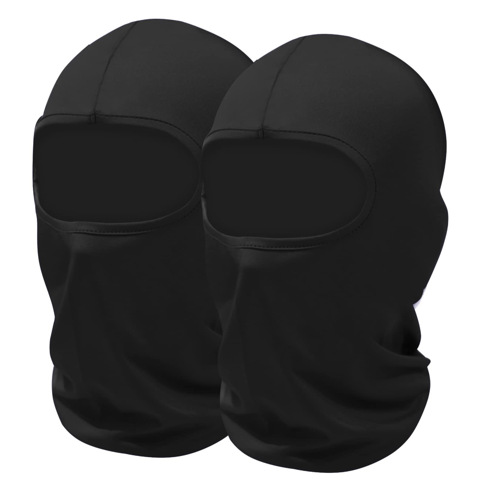 SHEVERCH 2 Pack Black Ski Mask - UV Protection Lightweight Balaclava Face Cover for Men & Women - Perfect for Football, Motorcycling, Skiing & Outdoor Sports