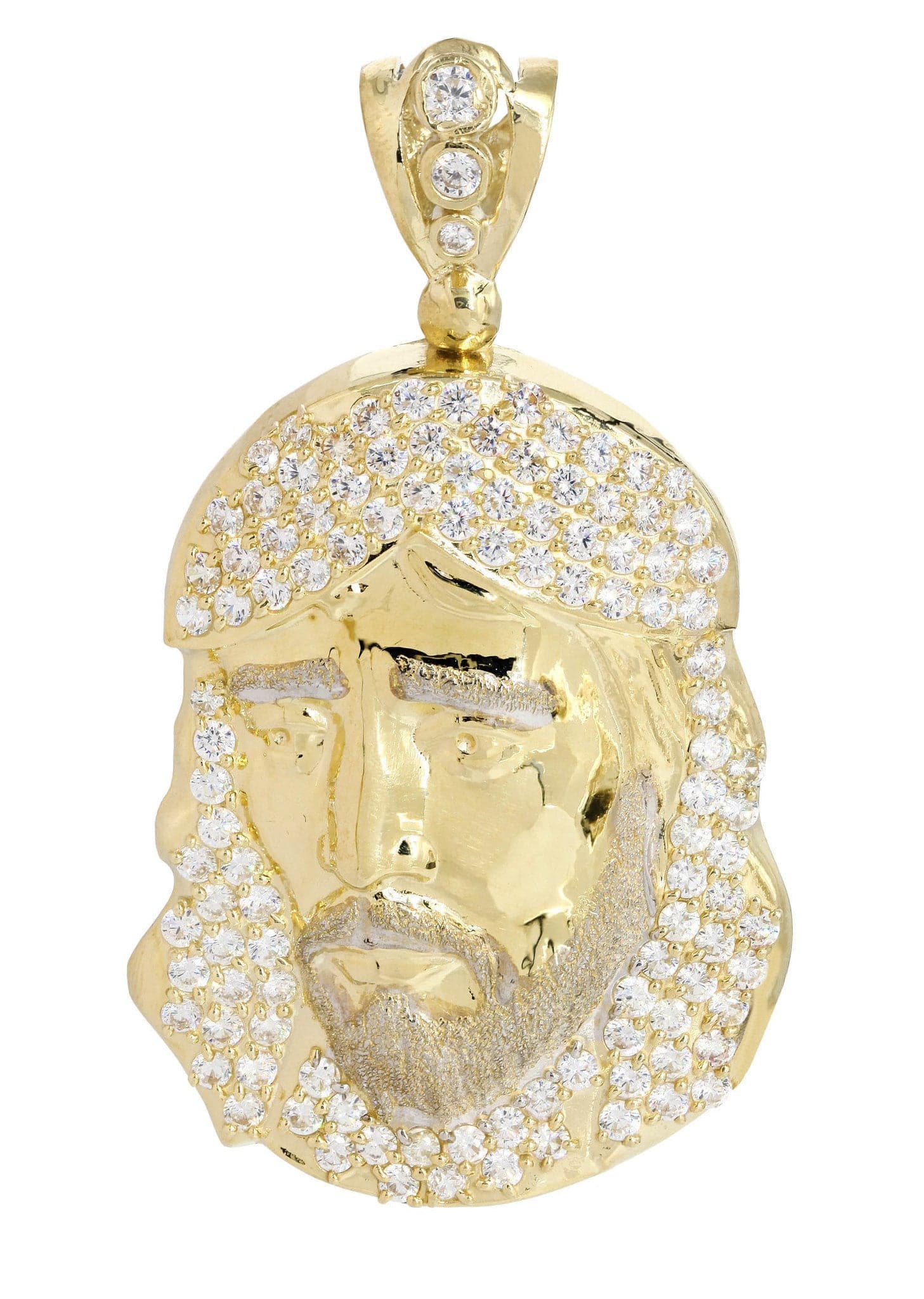 10K Gold Jesus Piece Pendant Necklace - 17.1 Grams Solid Gold Religious Jewelry for Men & Women - Perfect for Church, Gifts & Everyday Wear