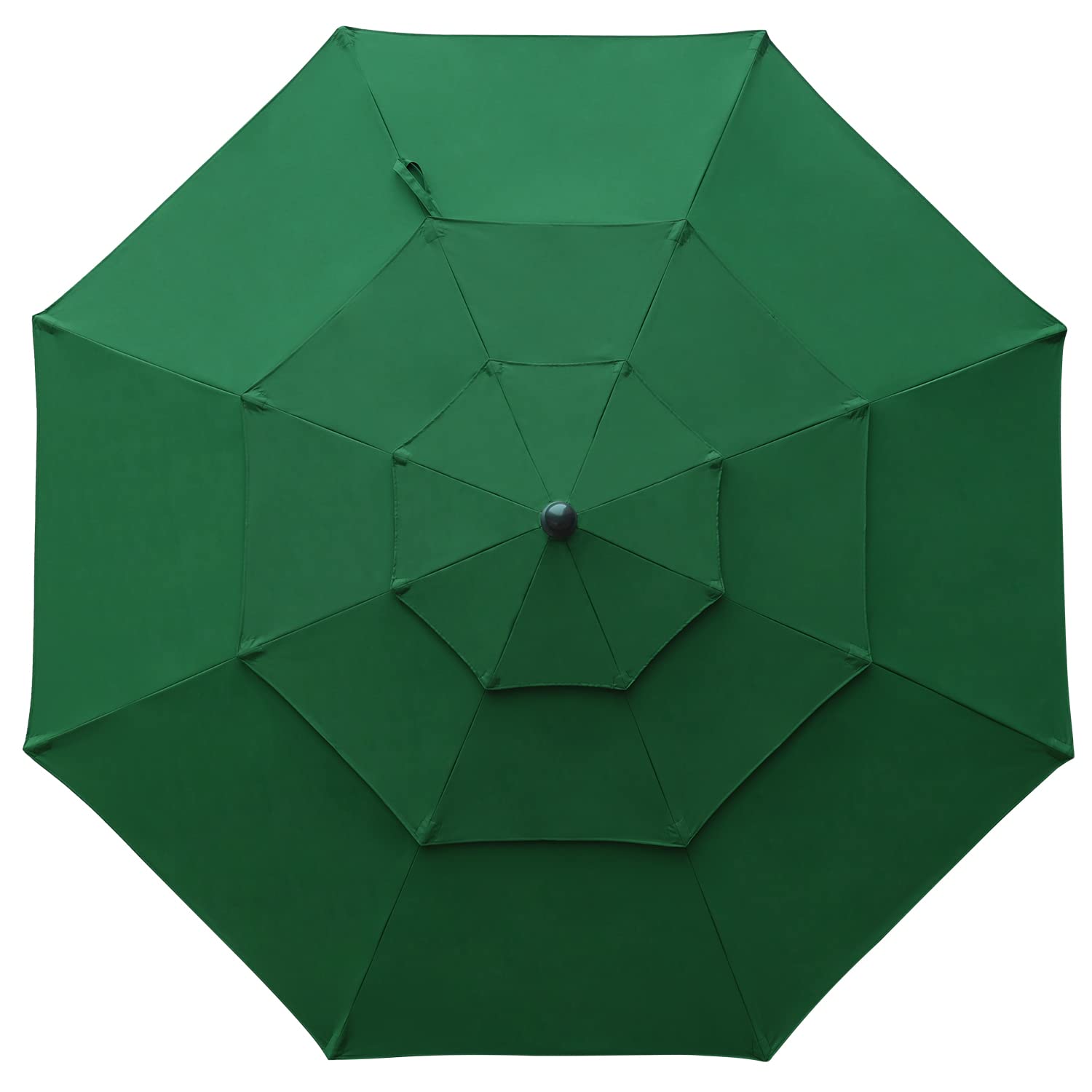 Aoodor 10 ft Green Outdoor Patio Umbrella with 3-Tier Design - Perfect for Backyard, Garden, Poolside, and Outdoor Dining Areas