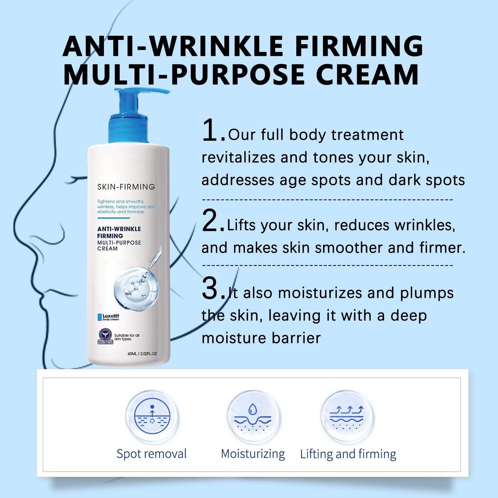 2PC Ultra Firming Skin Cream - Advanced Skin Tightening & Rejuvenating Face Cream for Wrinkles & Sagging Skin | Day & Night Moisturizer for Women & Men | Perfect for Anti-Aging Routine & Post-Workout Skin Care