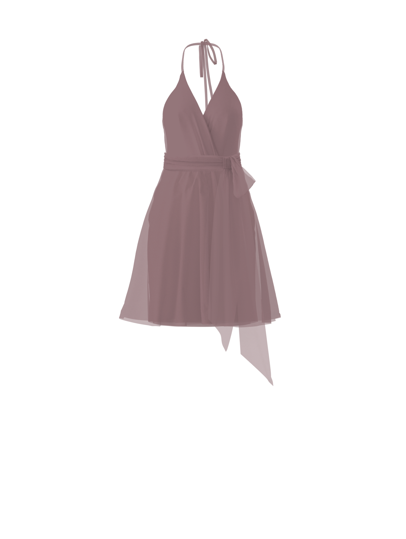 Carmelle Bodice & Carla Skirt with Sash Belt in Mauve - Perfect for Weddings, Prom, and Formal Events