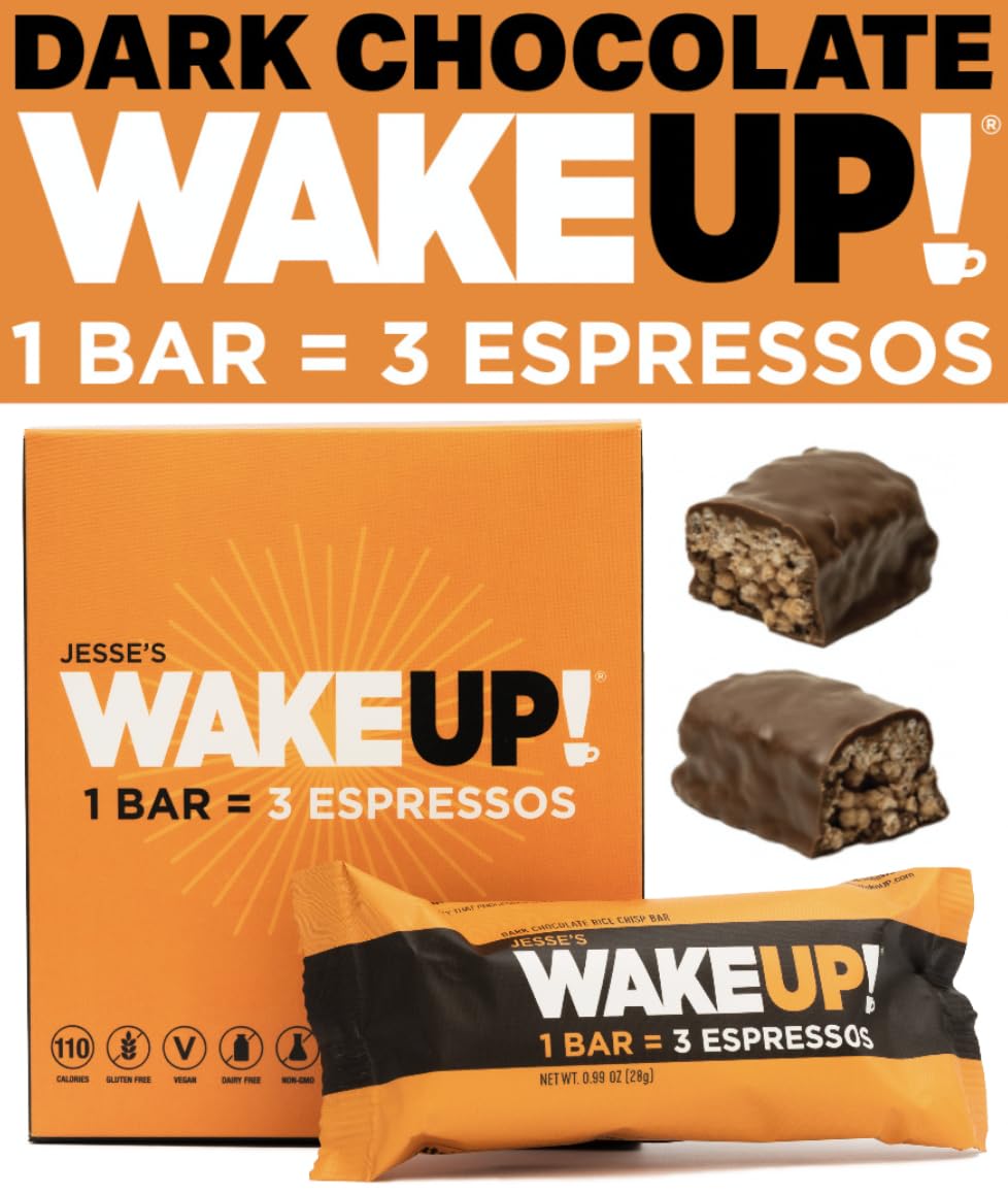 Caffeinated Chocolate Protein Bar - Vegan, Gluten Free, 350mg Caffeine - Energy Boost for Workouts & Focus - 6 Pack