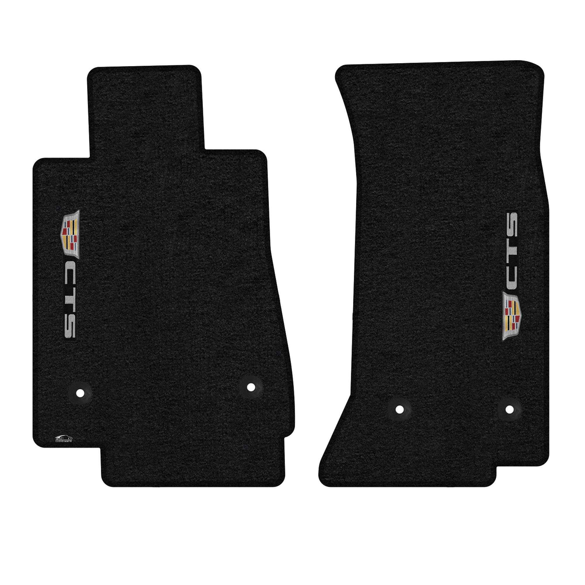 Premium Custom-Fit Carpet Floor Mats for Cadillac CTS/CTS-V Sedan 2016-2020 - Luxury Car Floor Liners with Sideways Logo (Charcoal, 2-Piece Set) | Perfect for All-Weather Protection & Enhanced Interior Style