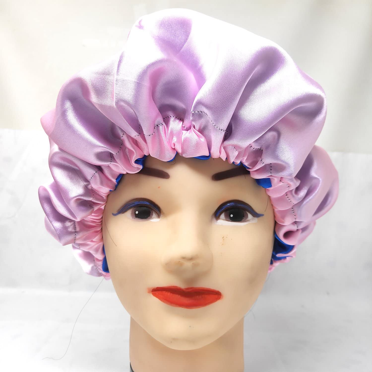 Anokhi Ada Dual Layer Satin Bonnet for Girls & Women - Soft Hair Protection for Curly & Natural Hair - Perfect for Nighttime & Travel (36-05)