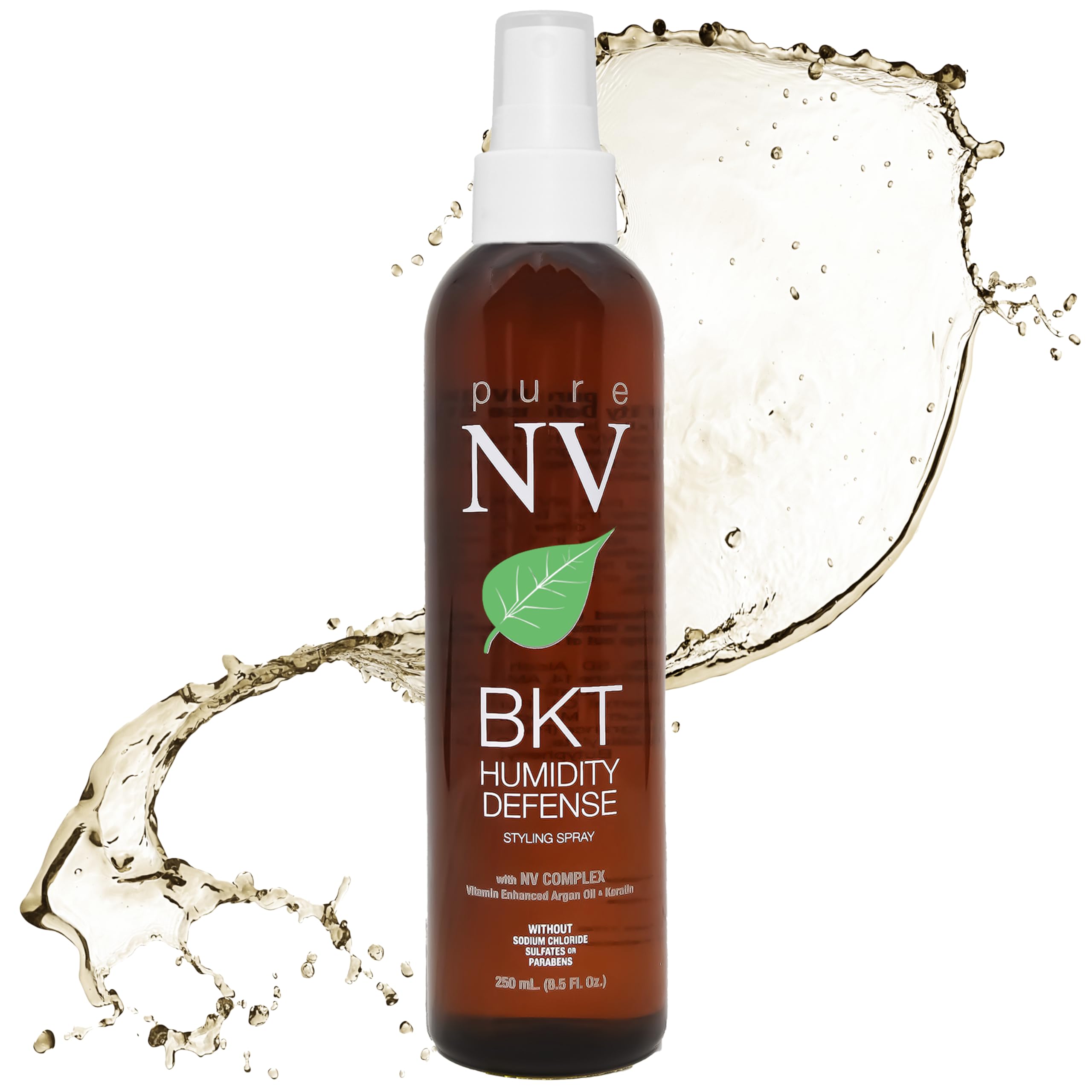 Humidity Defense Hairspray with Keratin, Collagen & Argan Oil - Anti-Frizz, Moisture Repellent & Hair Repair Treatment (8.5oz) for Salon-Quality Styling & Humidity Protection