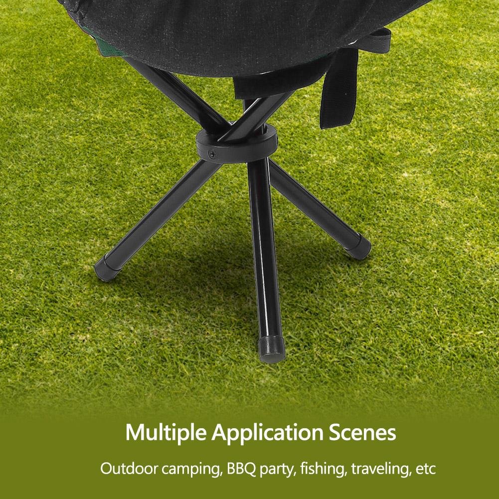 Portable Folding Tripod Chair - Lightweight Camping Stool for Fishing, Hunting, Hiking & Outdoor Travel - Compact & Durable (Green, Small) - Perfect for Backpacking, Picnics, and Beach Outings