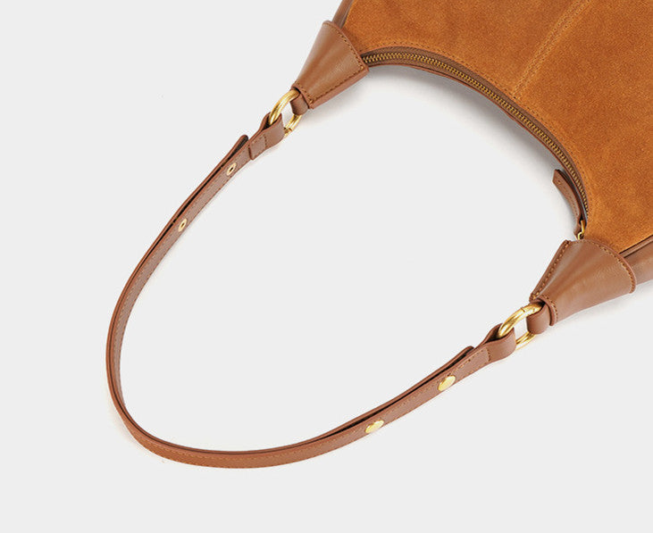 Stylish Semi-Circle Soft Leather Tote Bag for Women - Lightweight & Durable Handbag for Work, Travel & Everyday Use