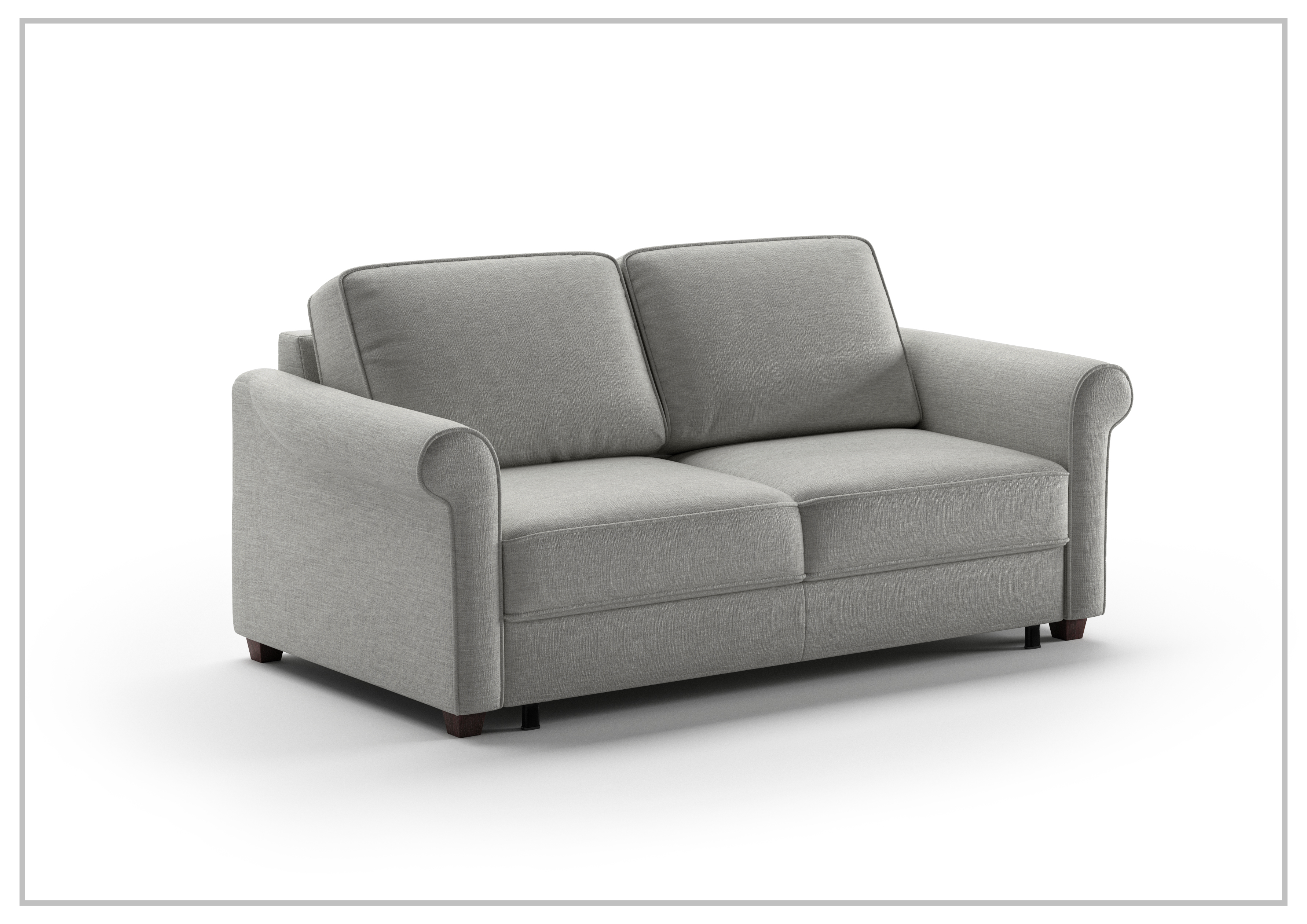 Luonto Charleston Fabric Queen Sleeper Sofa in Gray Goose Color - Convertible Sofa Bed for Small Spaces, Guest Room & Apartment Living