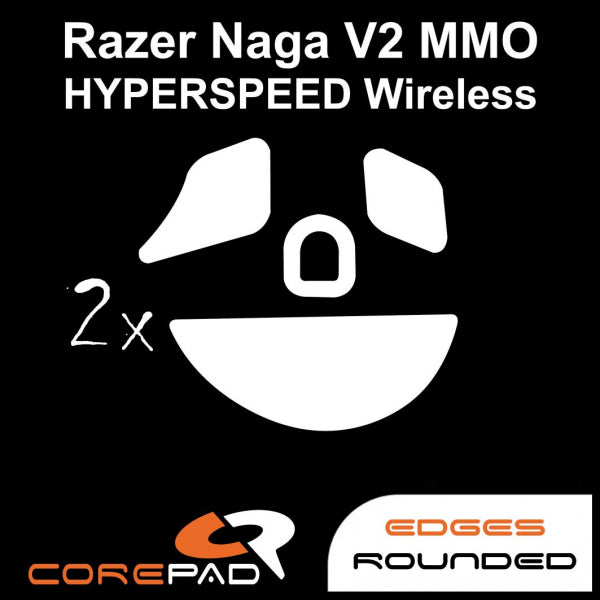 Corepad Skatez Mouse Feet for Razer Naga V2 HyperSpeed - Ultra Smooth Gliding Gaming Mouse Skates - Perfect for FPS, MOBA, and Esports Gaming