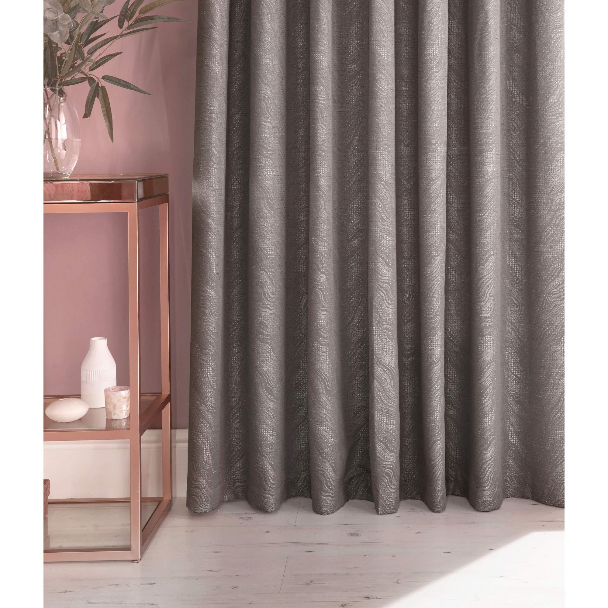 Himalayan Jacquard Design Eyelet Curtains - Set of 2 Panels, Elegant Window Treatments for Living Room & Bedroom
