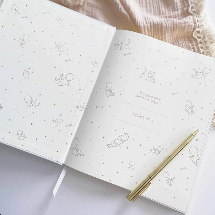 My Pregnancy Journal with Gilded Edges - Memory Book for Expecting Moms | Perfect Baby Shower Gift & Pregnancy Keepsake for First-Time Mothers