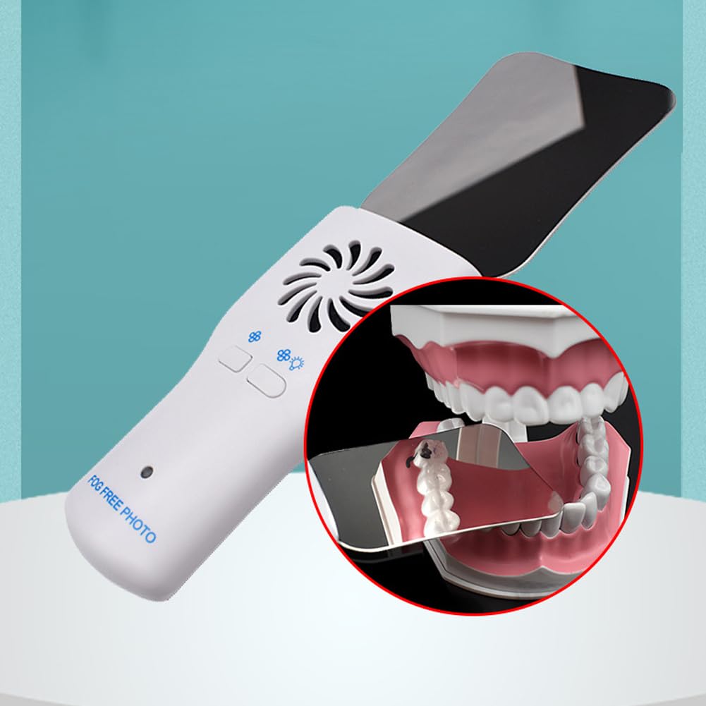 Anti-Fog Dental Mirror System for Photography - Electric Automatic Defogging Mouth Mirror with Scratch-Resistant Surface | Professional Dental Tools for Dentists, Hygienists & Orthodontic Procedures