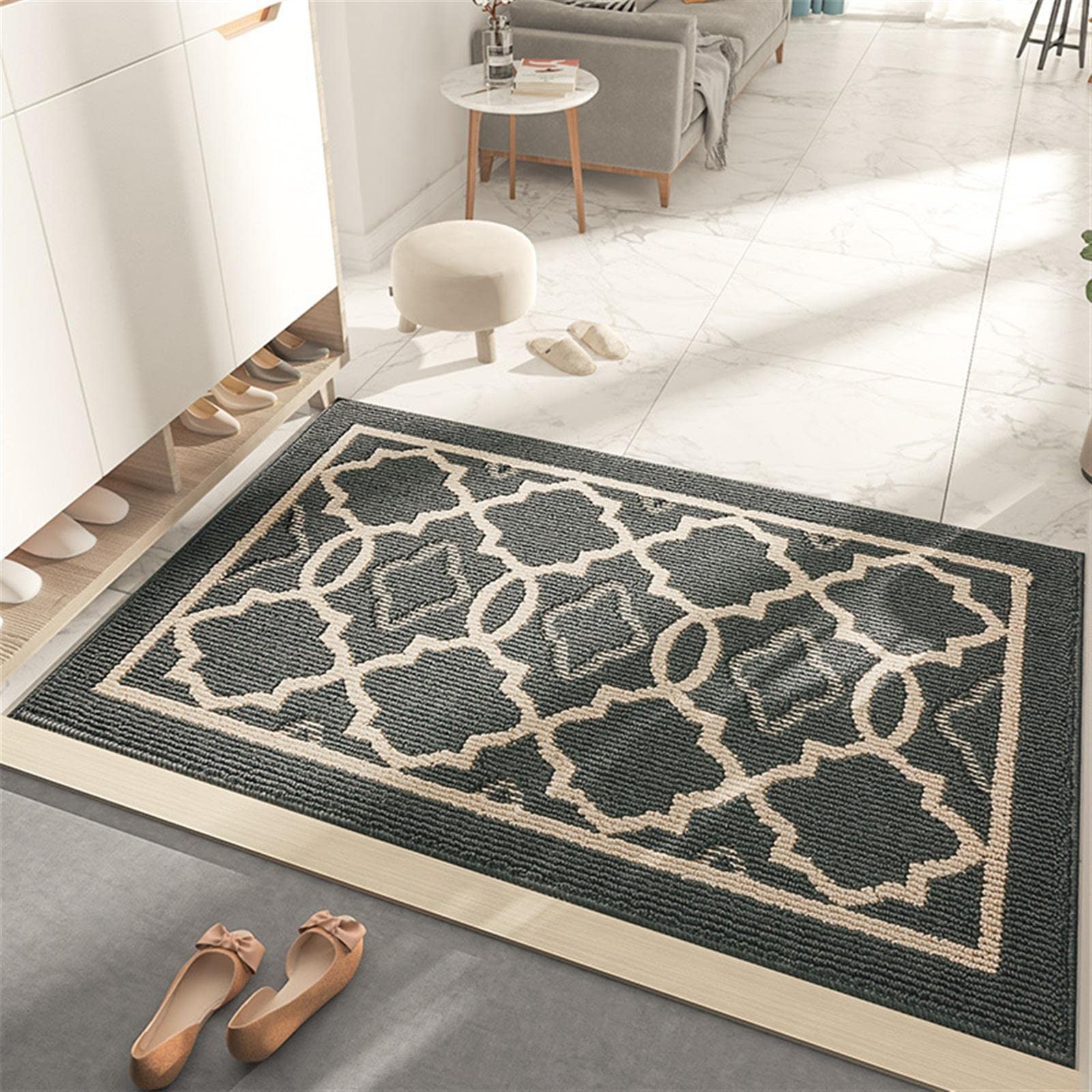 Premium Non-Slip Indoor Door Mat - Absorbent Entrance Rug with TPR Backing, Low Profile Front Door Mat for Home & Office (31.5