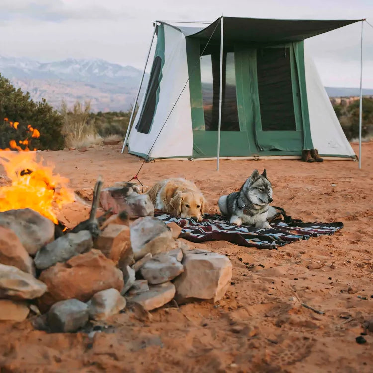 10'x10' Prota Canvas Tent - Premium Waterproof Camping Tent for Outdoor Adventures, Family Camping, and Backpacking Trips
