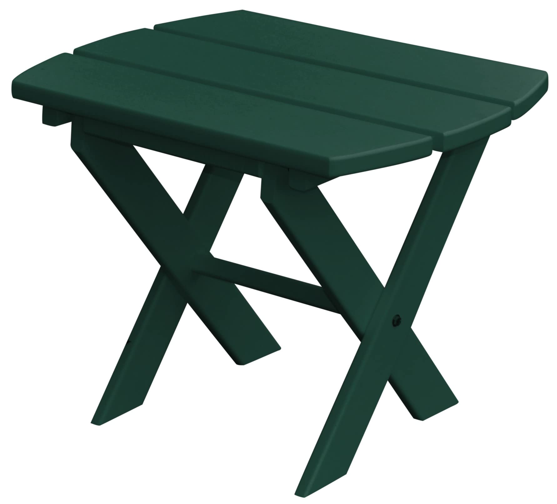 Folding End Table - Lightweight & Durable Poly Furniture for Patio, Garden, or Indoor Use - Turf Green - Furniture Barn USA