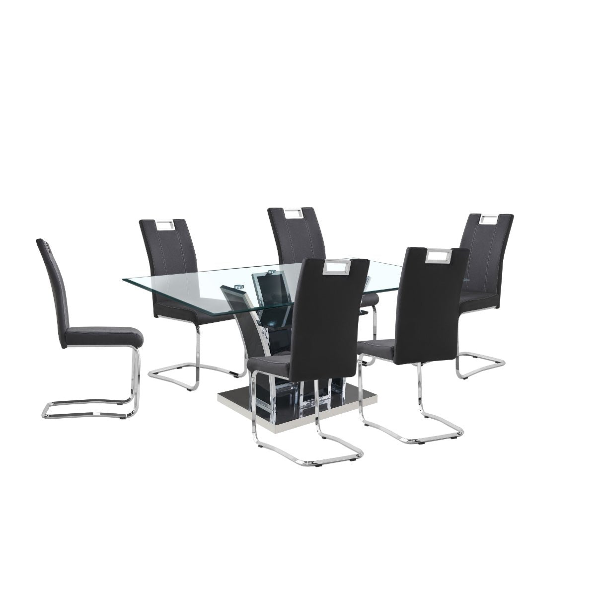 Betmar Modern Dining Table Set - 6 Seater Wooden Kitchen Table with Bench & Chairs for Family Meals | Perfect for Dining Room, Kitchen, and Small Spaces