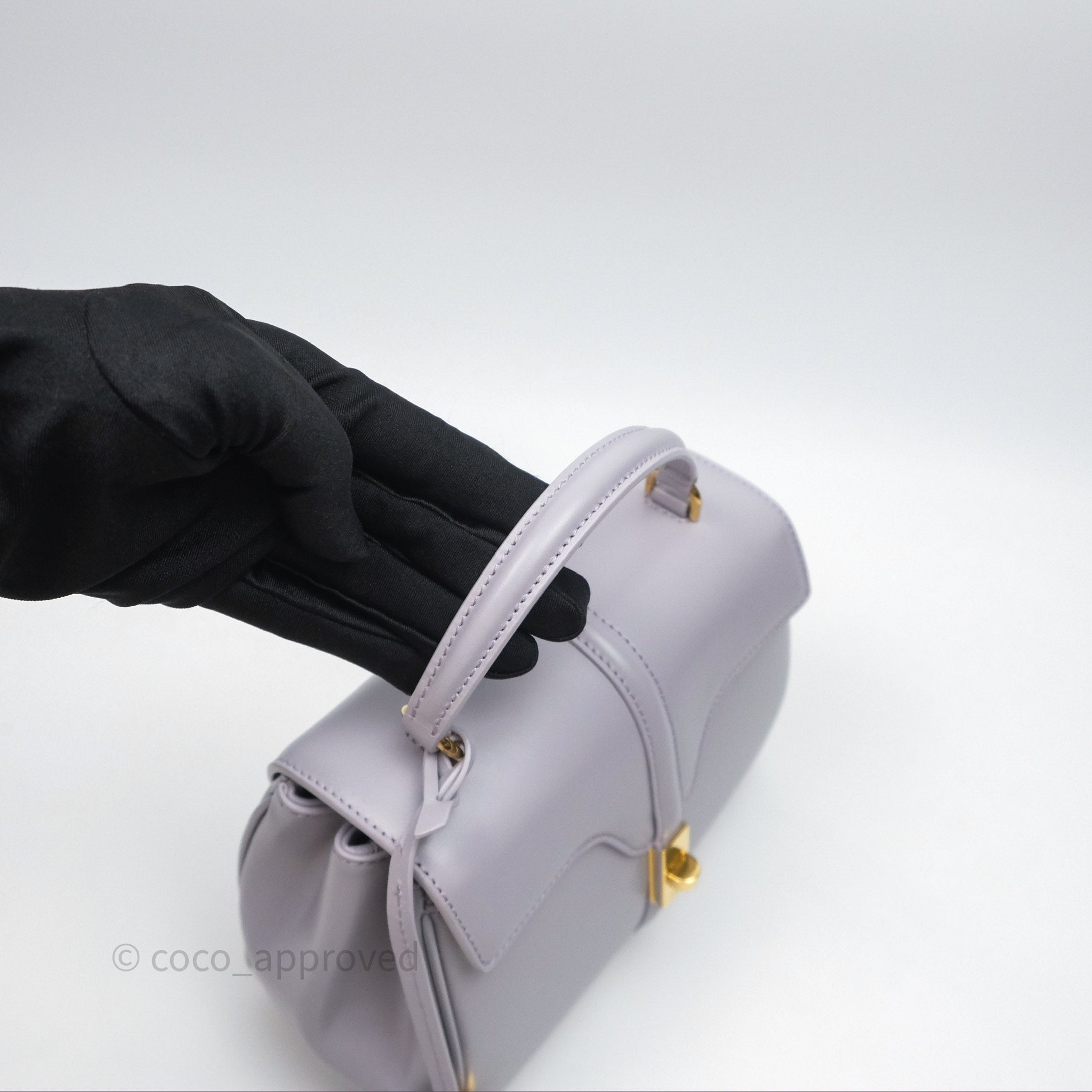 Celine Mini 16 Bag in Satinated Calfskin Light Lilac - Luxury Crossbody Purse for Women, Perfect for Date Night & Evening Events