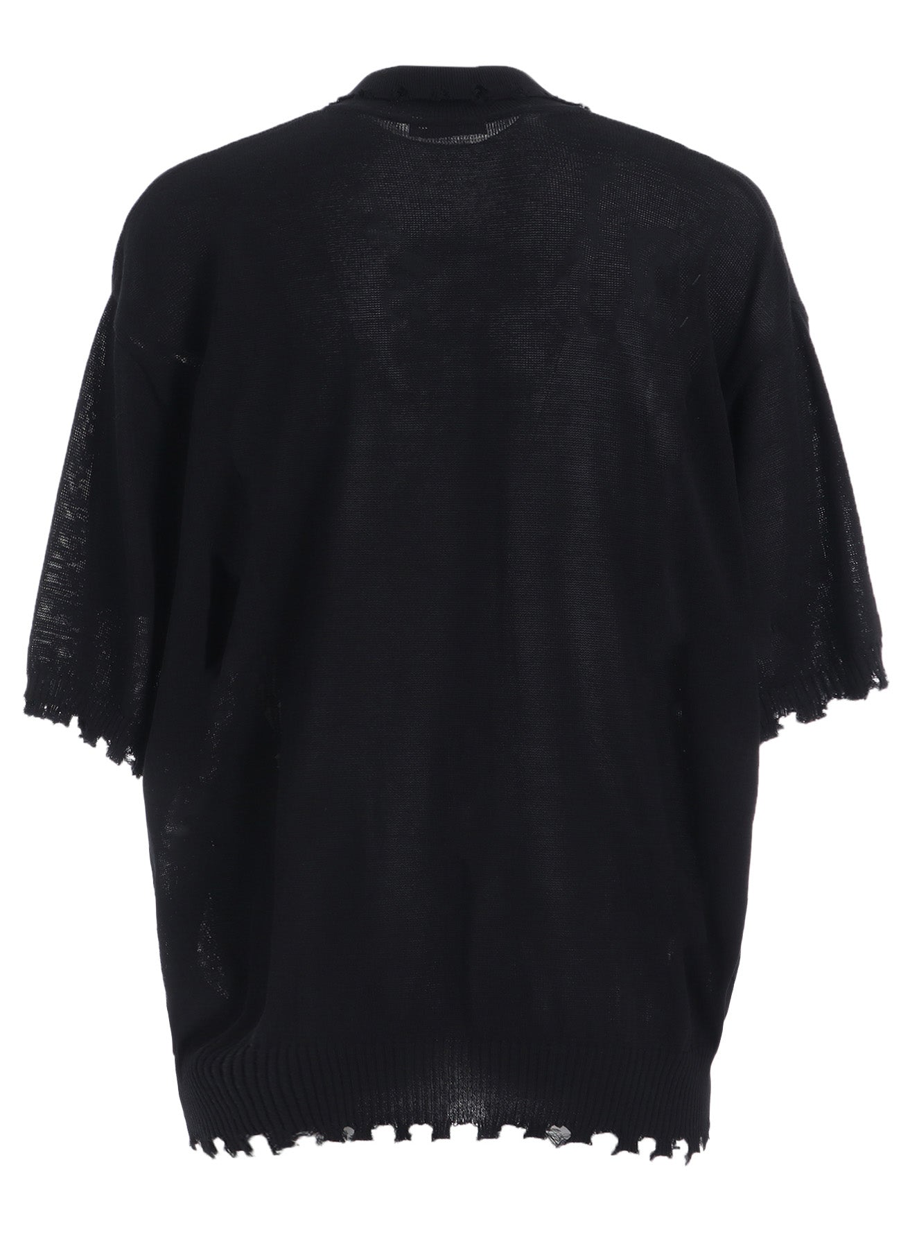 Compact Twist 10g Damaged Knitted Polo Shirt for Men - Lightweight Breathable Casual Top for Summer, Streetwear & Office Wear