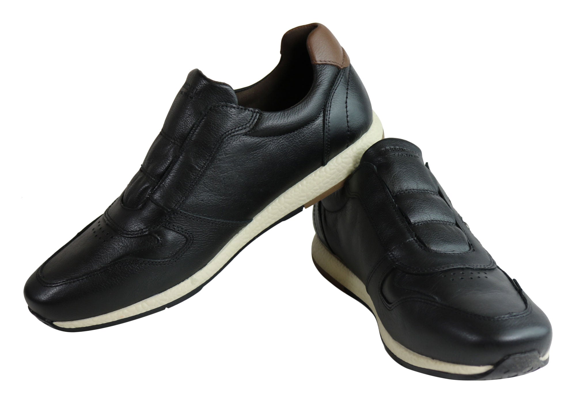 Ferricelli Carlo Men's Leather Slip-On Casual Shoes - Handmade in Brazil - Comfortable Loafers for Work, Travel & Everyday Wear