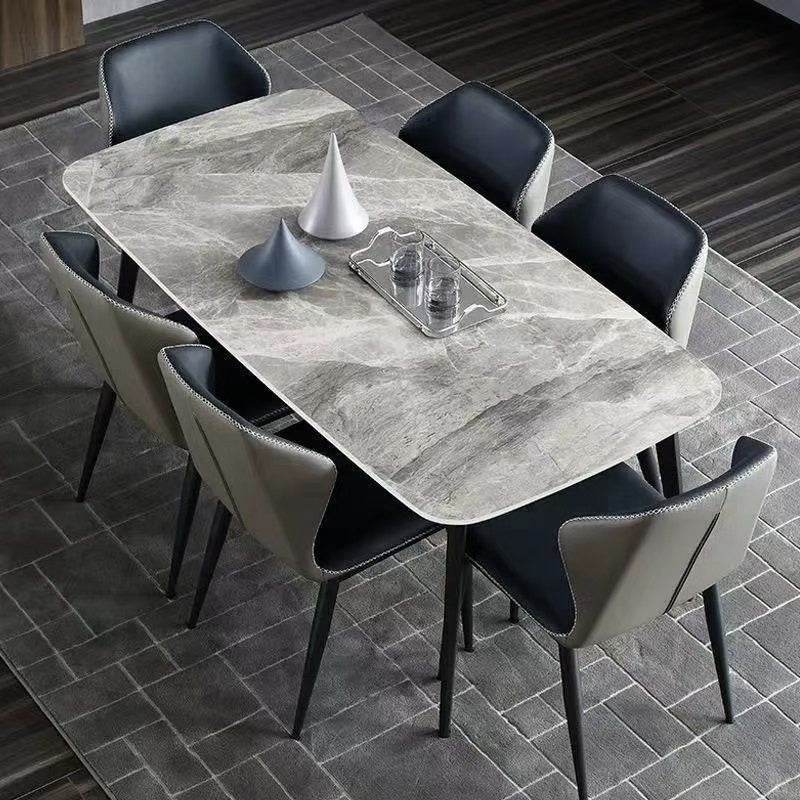 Kyrie II Sintered Stone Dining Table - Modern & Durable Kitchen Table for 6-8 People - Perfect for Family Dinners, Entertaining Guests & Small Space Dining Rooms