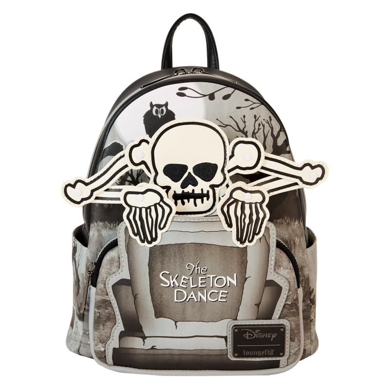 Loungefly Disney Skeleton Dance Women's Crossbody Bag - Gothic Halloween Shoulder Purse for Cosplay, Theme Parks & Daily Use