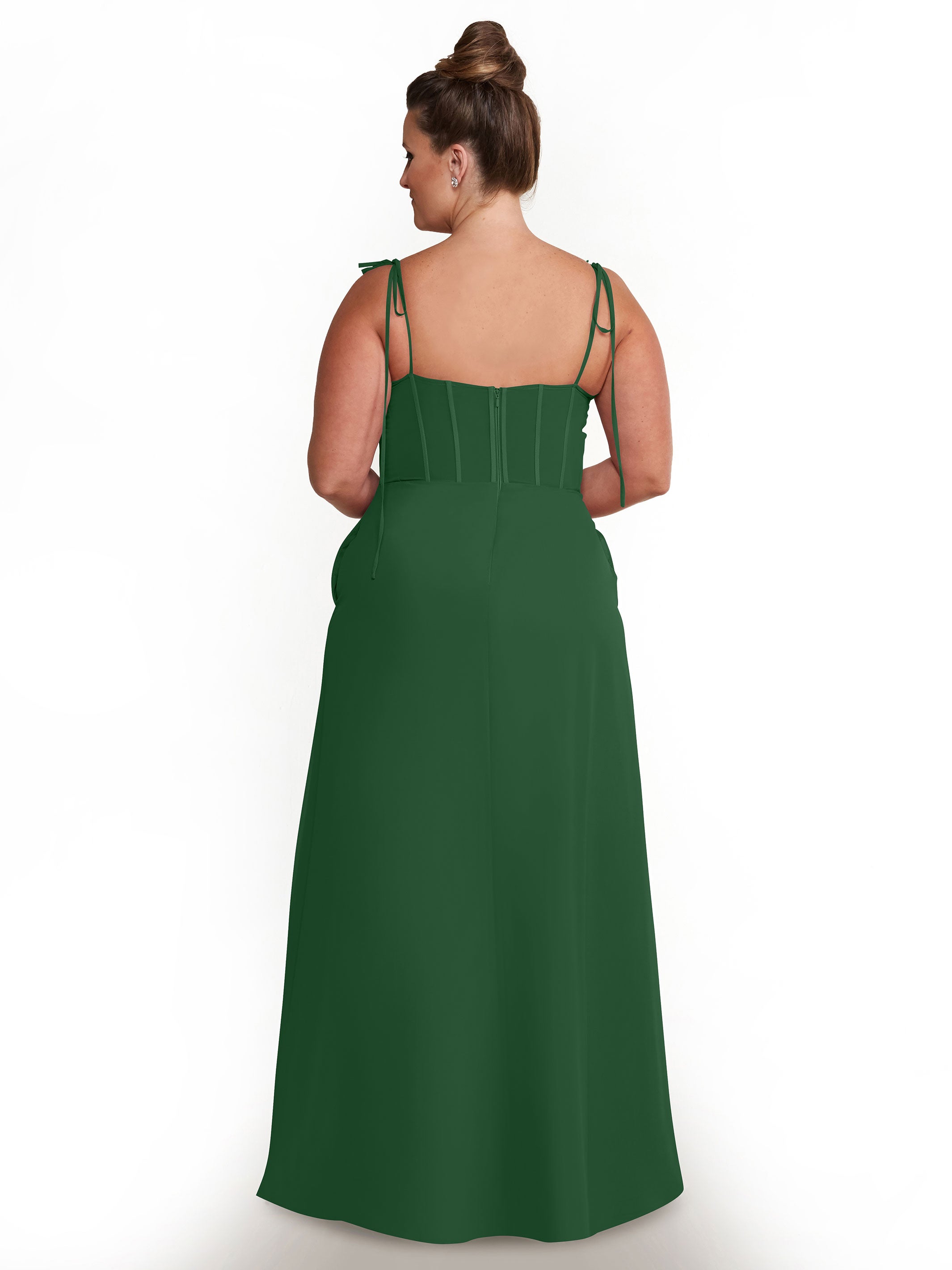 Elegant 80144 Chiffon A-Line Bridesmaid Dress with V-Neck & Spaghetti Straps - Perfect for Weddings, Formal Events & Special Occasions