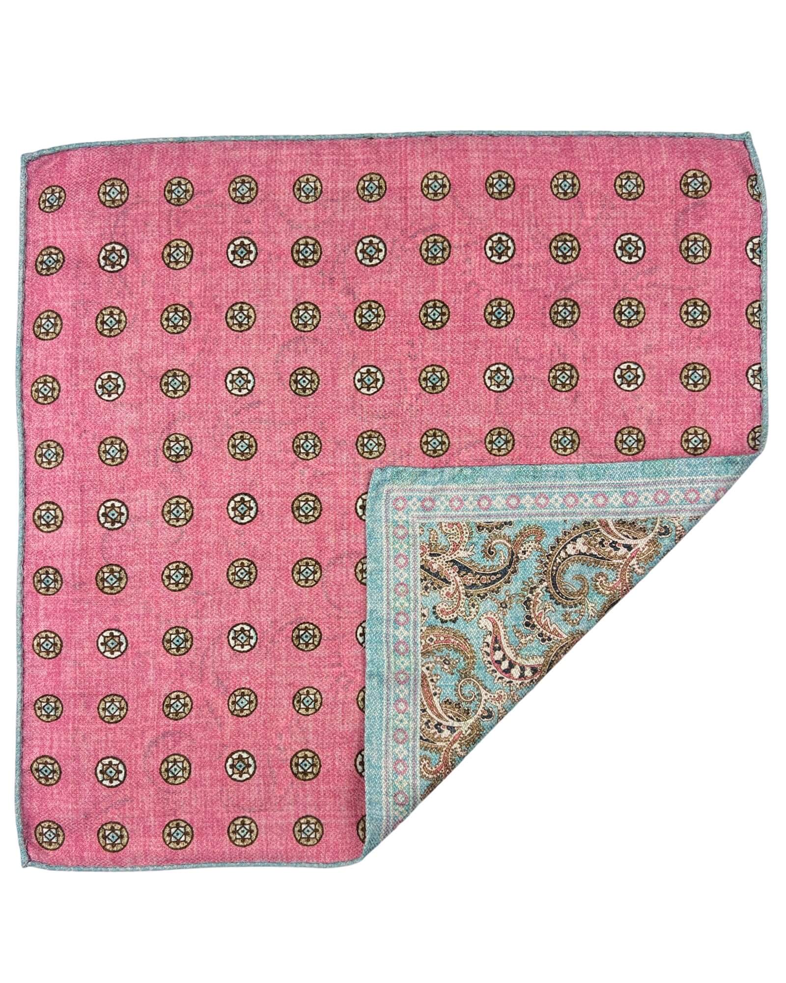 DÉCLIC Vasto Paisley Reversible Hanky Scarf - Baby Blue Fashion Accessory for Women, Perfect for Casual Outfits, Parties & Layering
