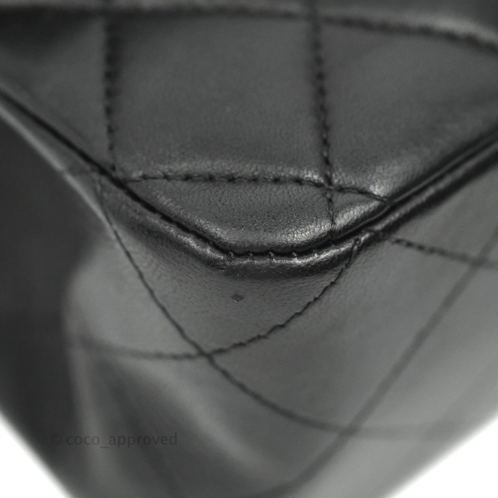 Chanel Classic Medium Double Flap Bag in Black Lambskin Leather with Silver Hardware - Timeless Luxury Handbag for Women, Perfect for Work, Evening Events & Special Occasions