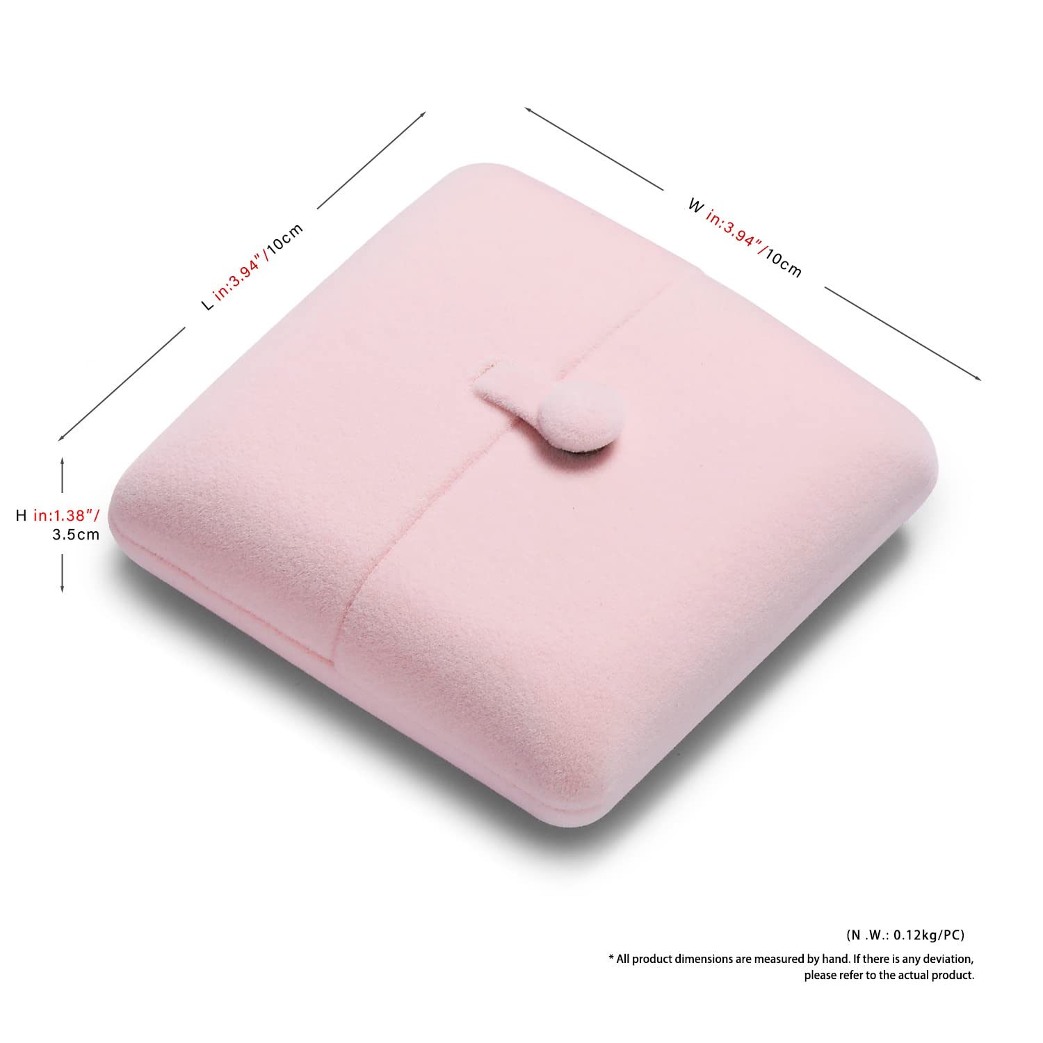 Luxury Pink Velvet Jewelry Box for Earrings & Pendant Display - Elegant Jewelry Storage Case & Gift Box for Women - Perfect for Wedding, Birthday & Anniversary Gifts