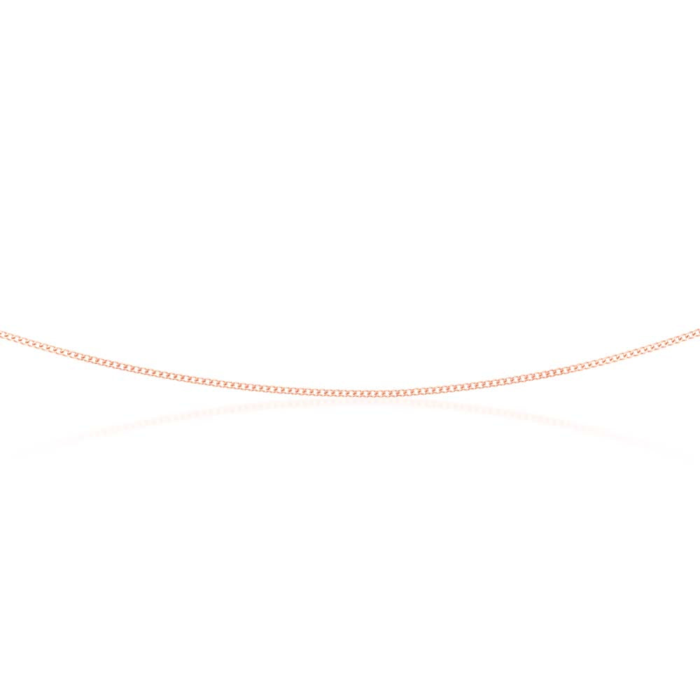 9ct Rose Gold Solid 31 Gauge Curb Chain 41cm - Elegant Jewelry for Women, Perfect for Layering, Gift Giving & Everyday Wear