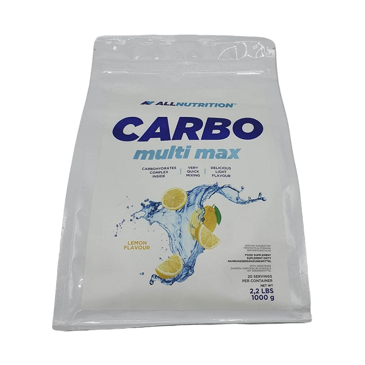 Allnutrition Carbo Multi Max Lemon Flavor - 1000g Energy & Recovery Powder for Athletes & Fitness Enthusiasts - Pre/Post Workout Supplement for Muscle Growth & Endurance